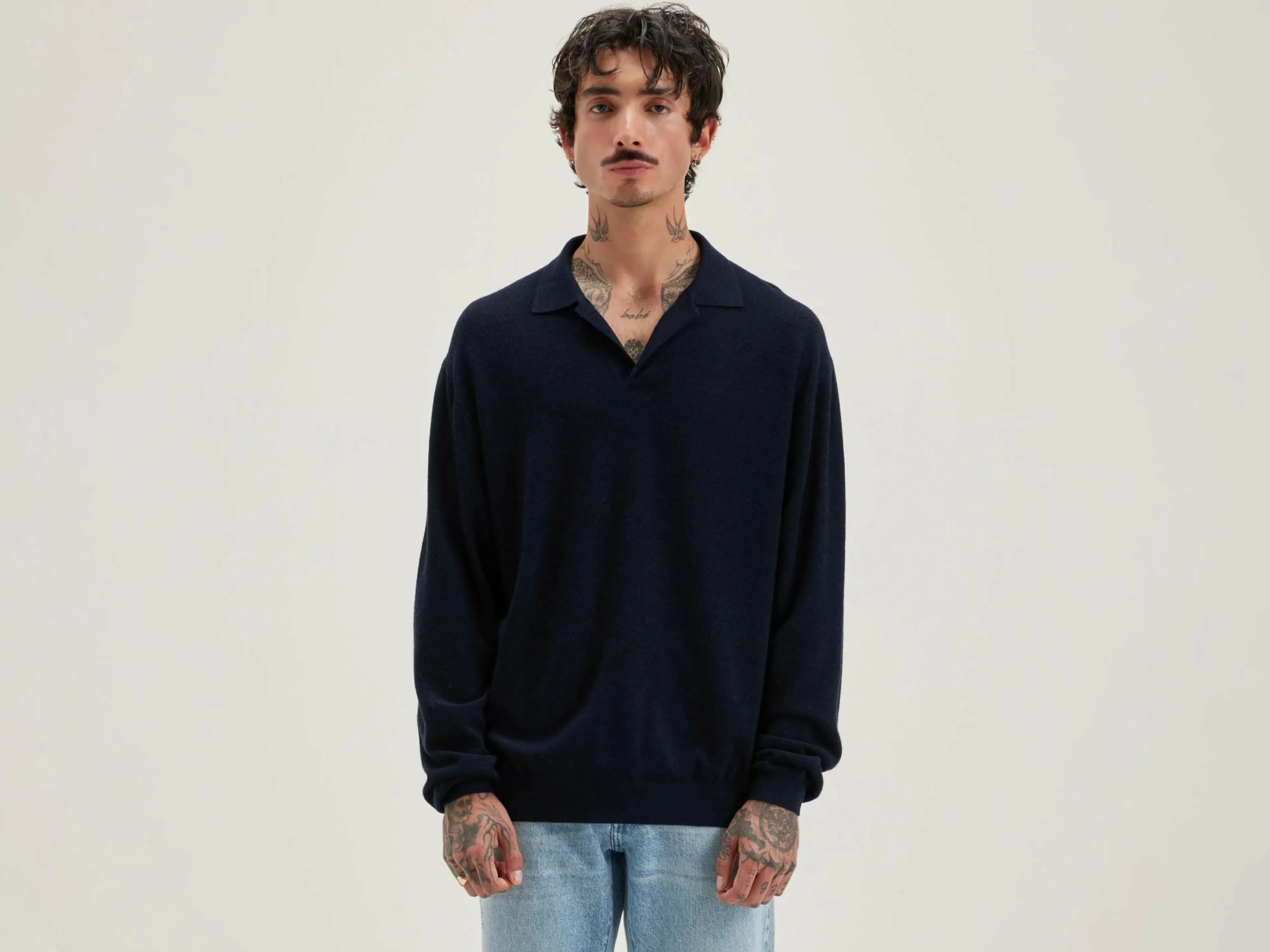 Best Sale Bellerose Alot Polo-style Trui Blue nights