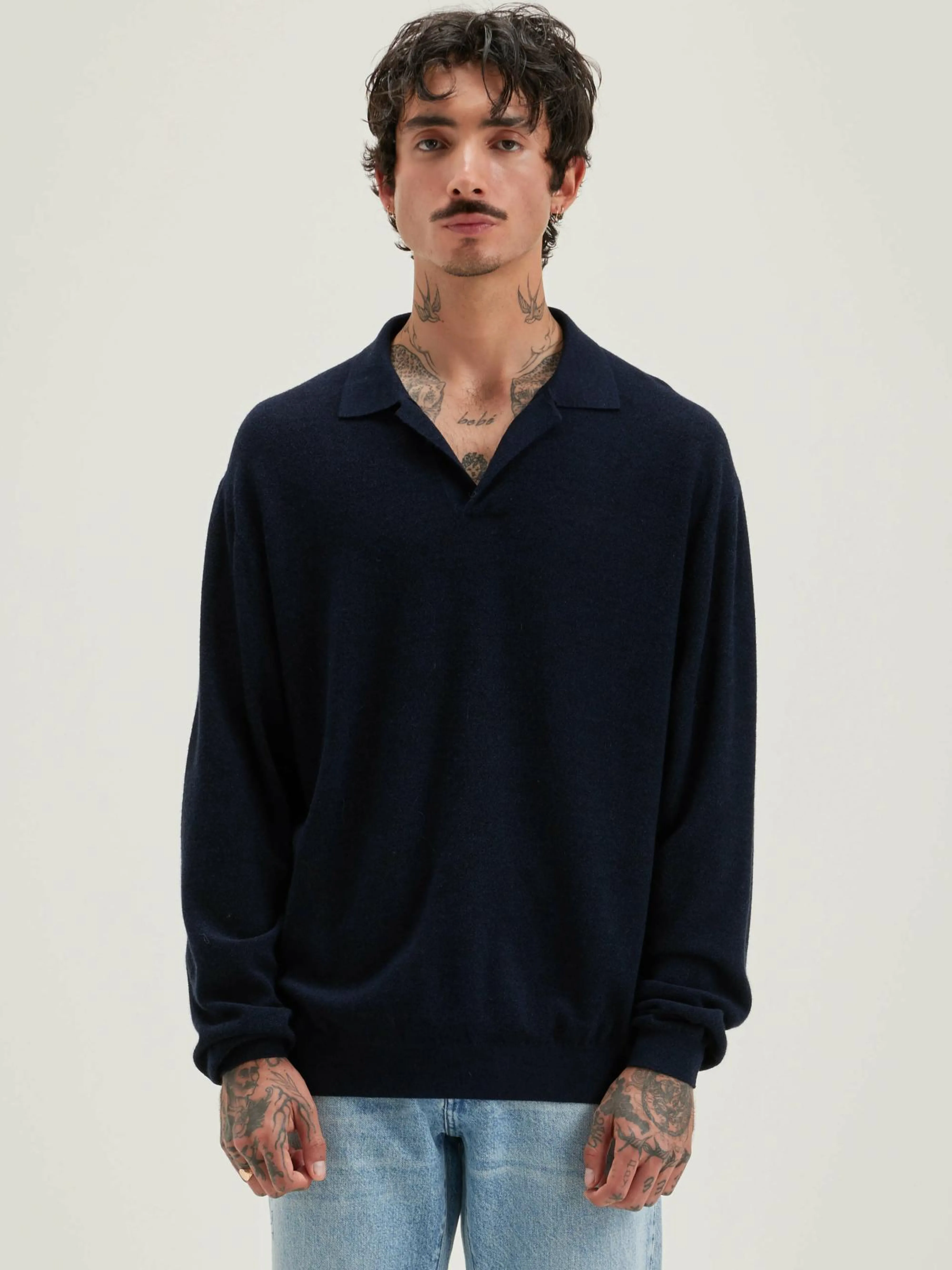Best Sale Bellerose Alot Polo-style Trui Blue nights