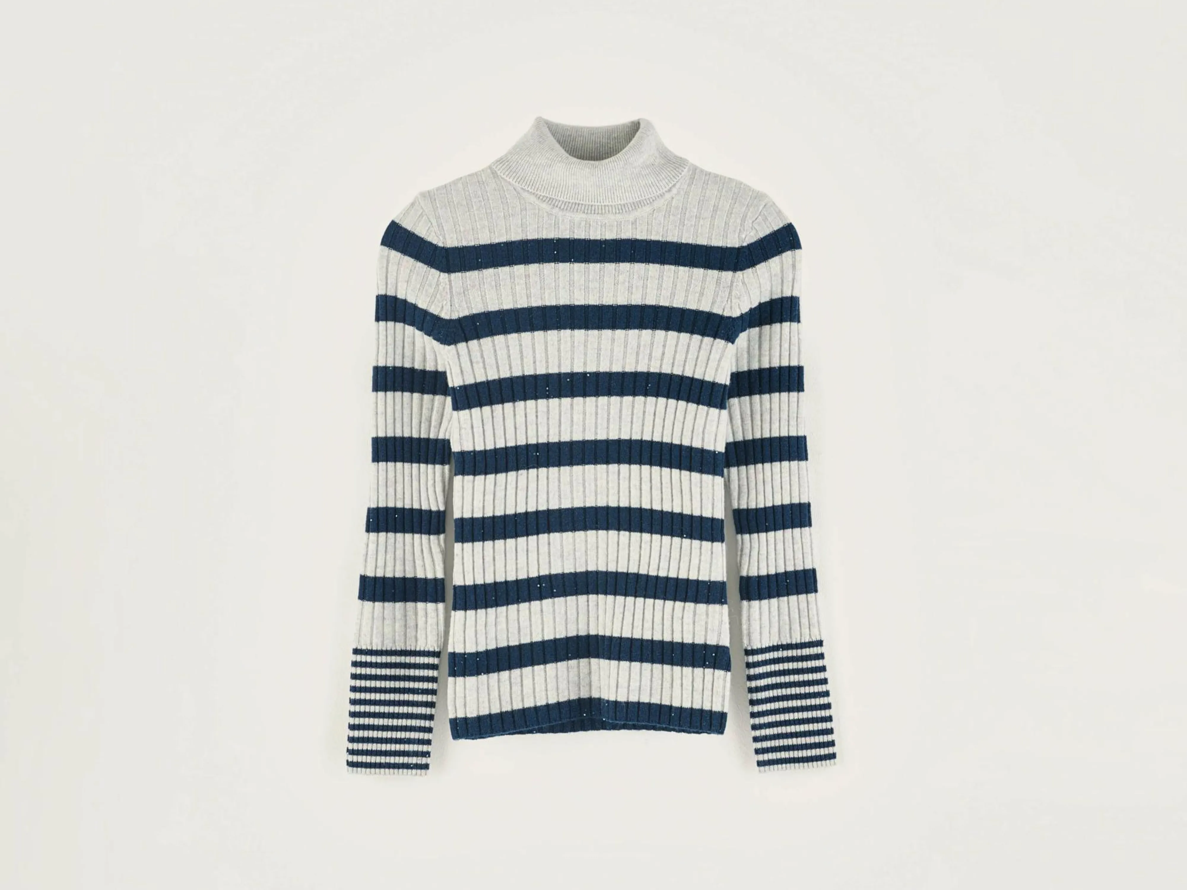 Discount Bellerose Ayre Hoge Hals Trui Blue jeans / Multicolor