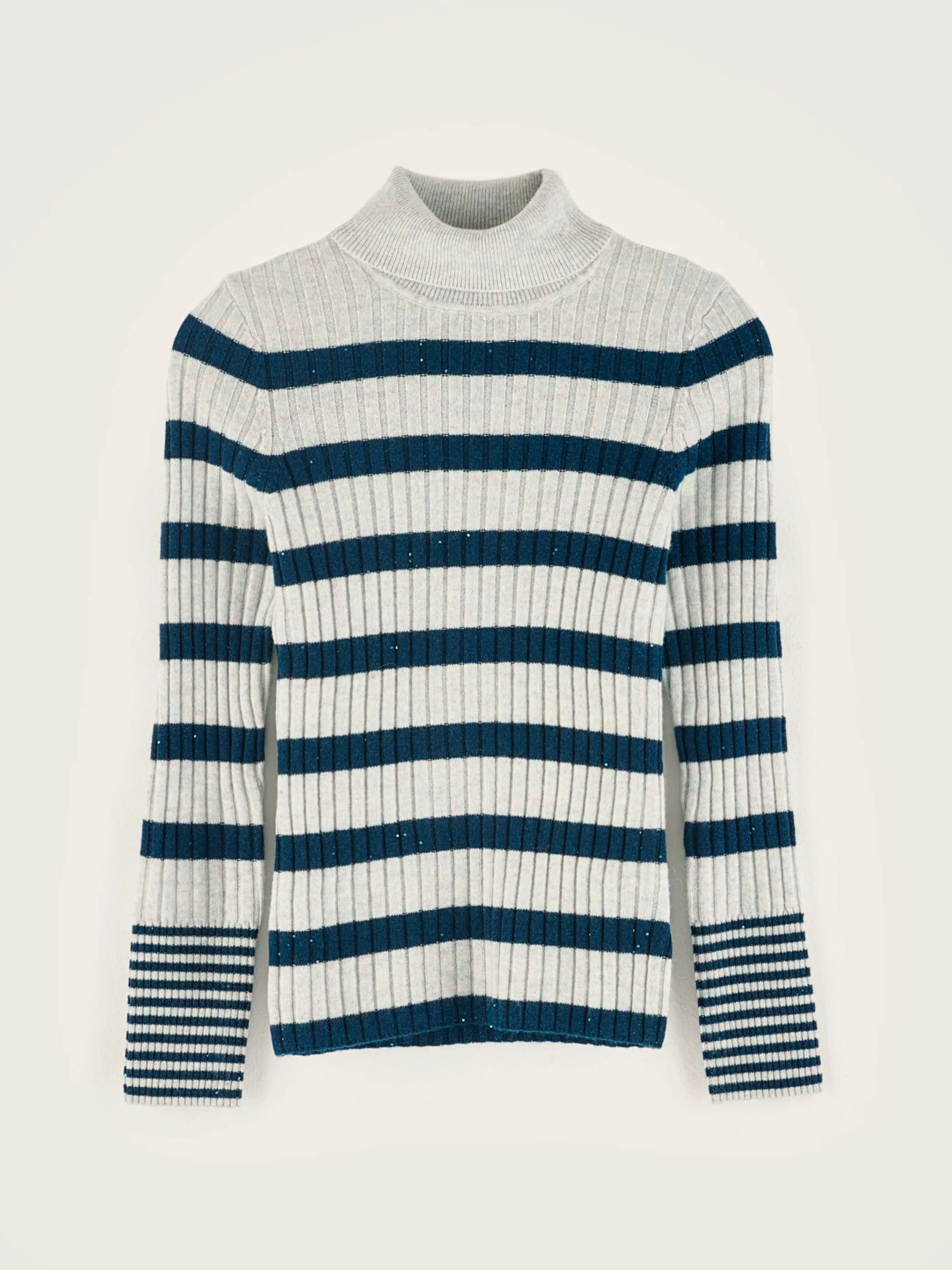 Discount Bellerose Ayre Hoge Hals Trui Blue jeans / Multicolor