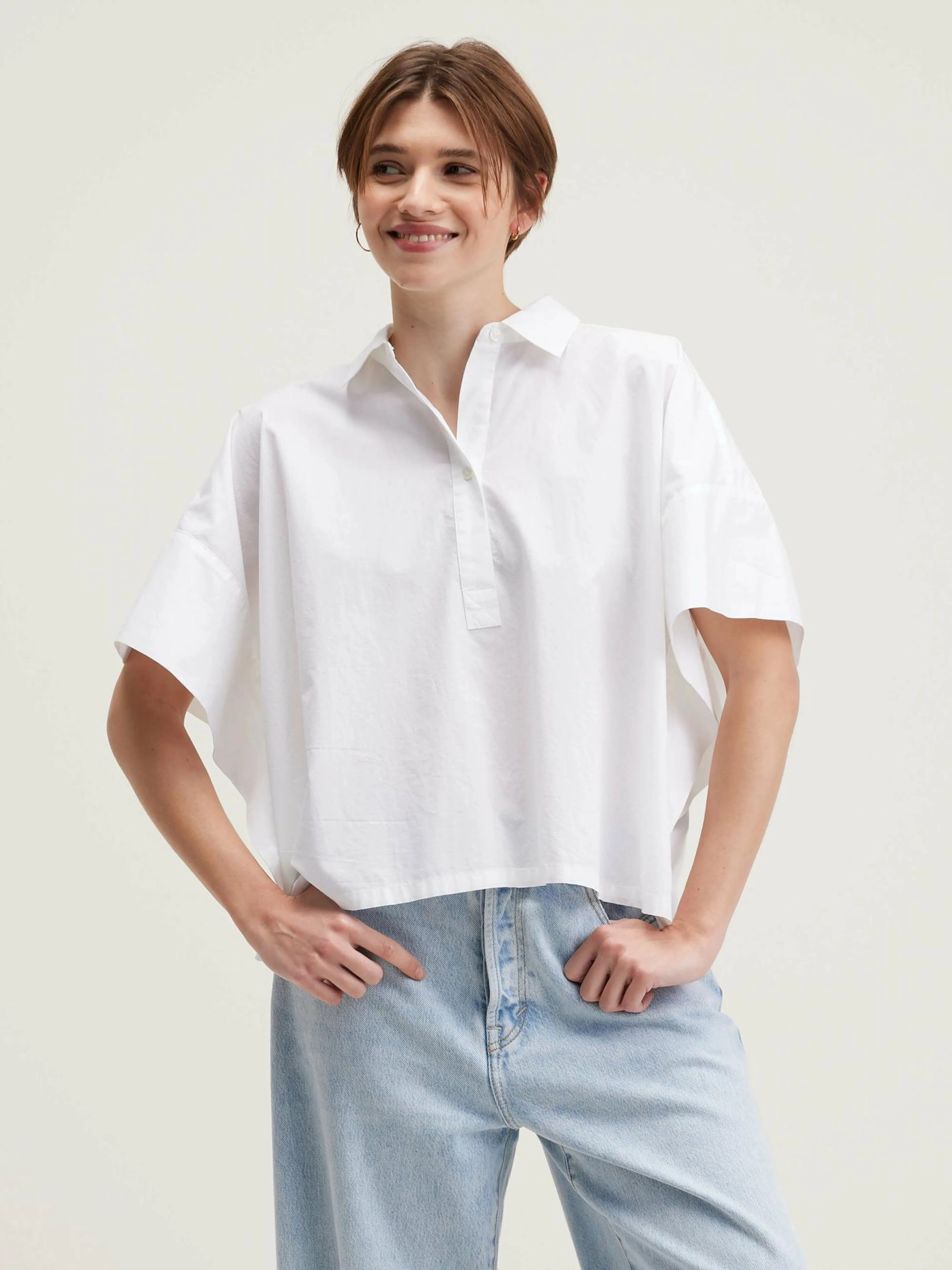 Clearance Bellerose Cairn Mouwloos Hemd White