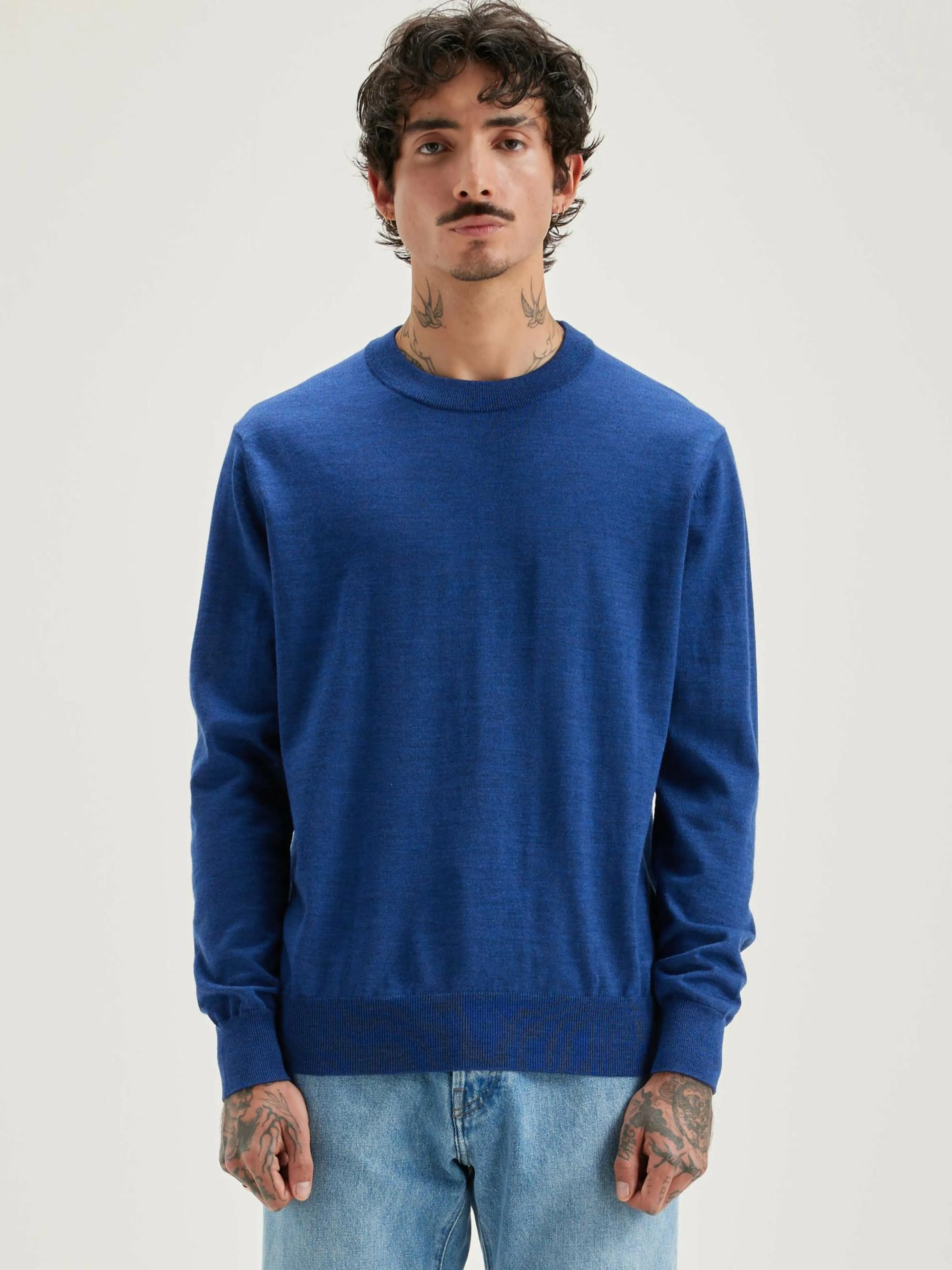 Sale Bellerose Dilliv Ronde Hals Trui Blue mix