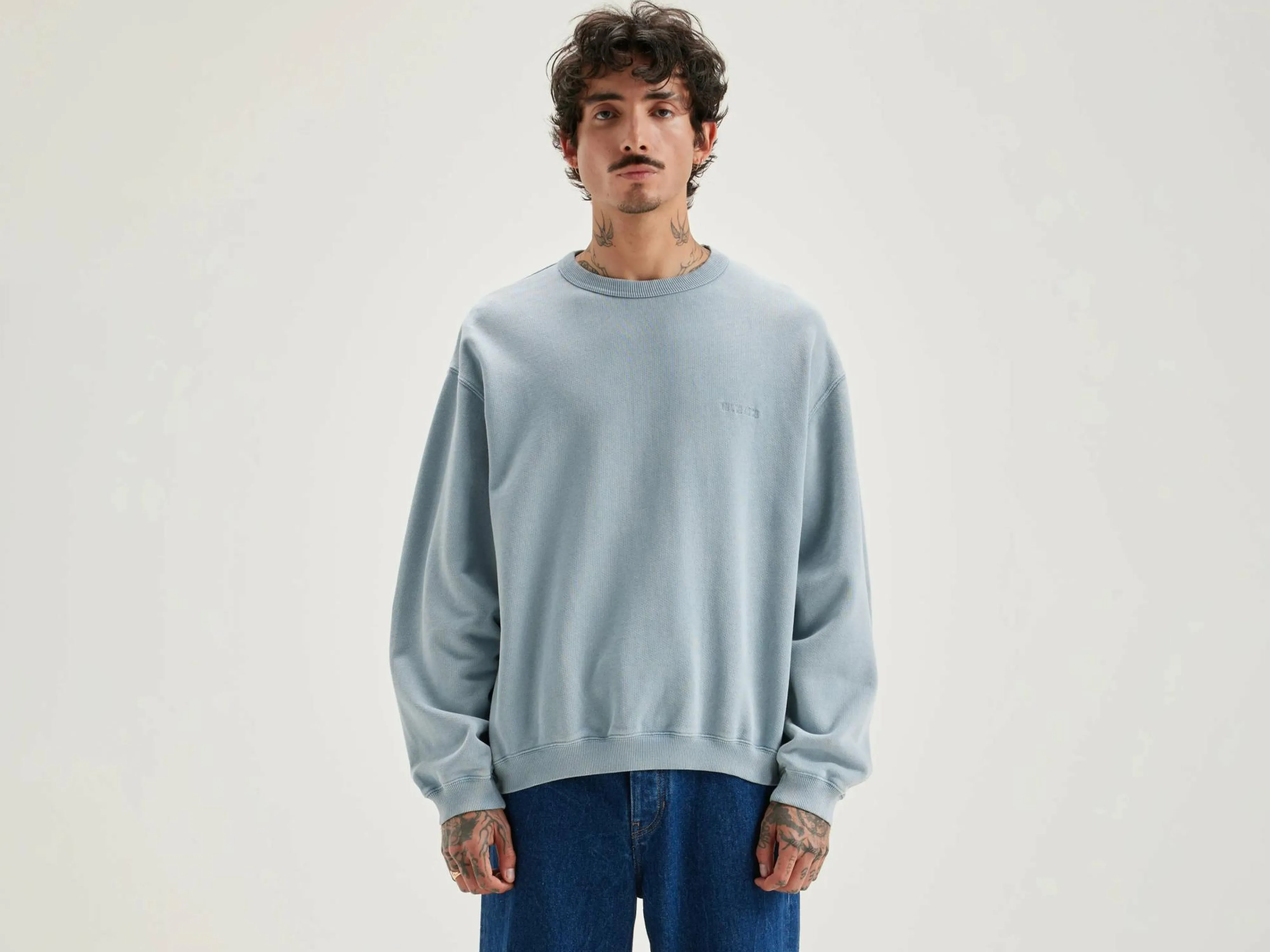 Outlet Bellerose Fabien Ronde Hals Sweatshirt Chambray