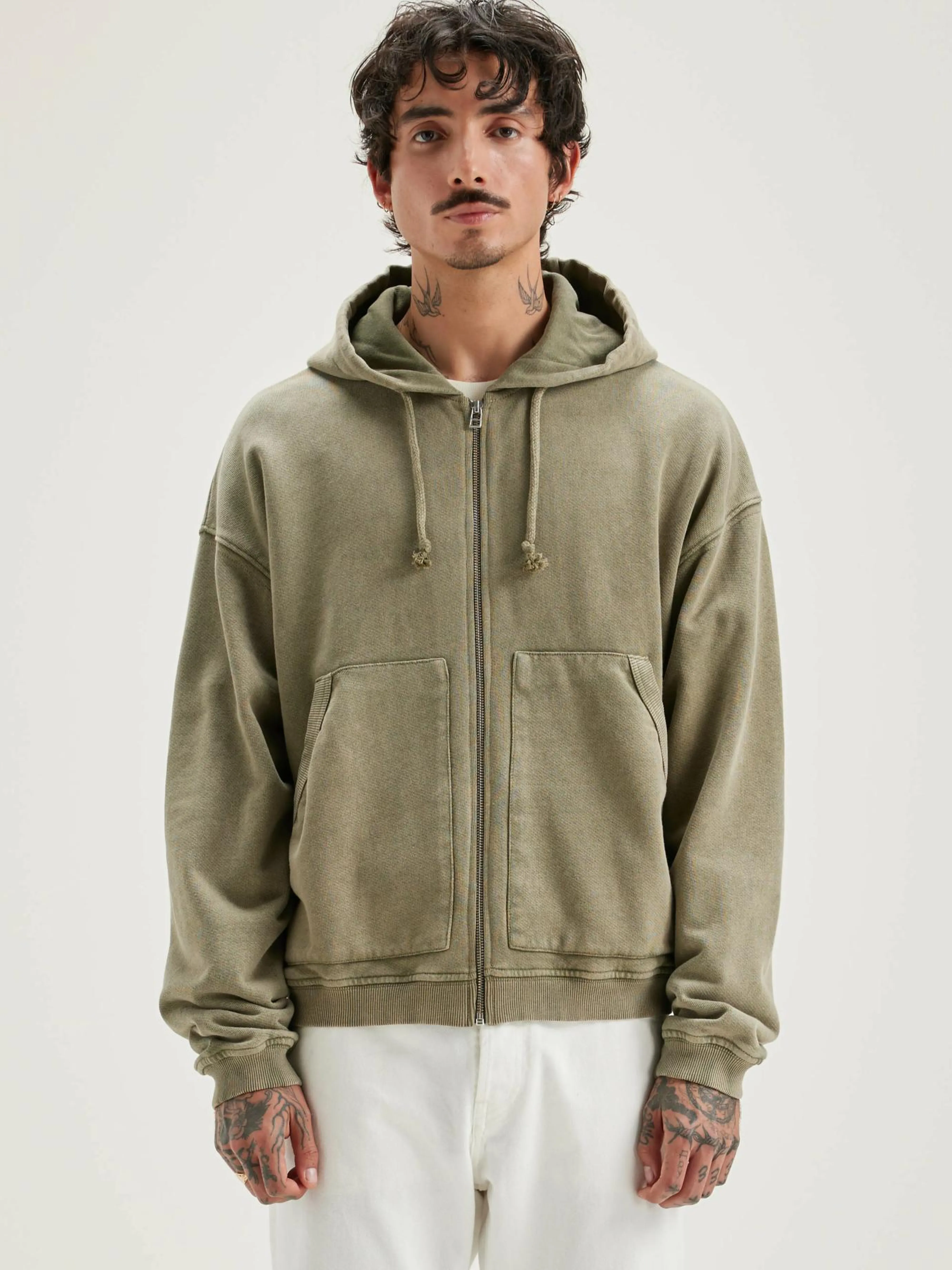 Fashion Bellerose Falkon Hoodie Met Rits Military
