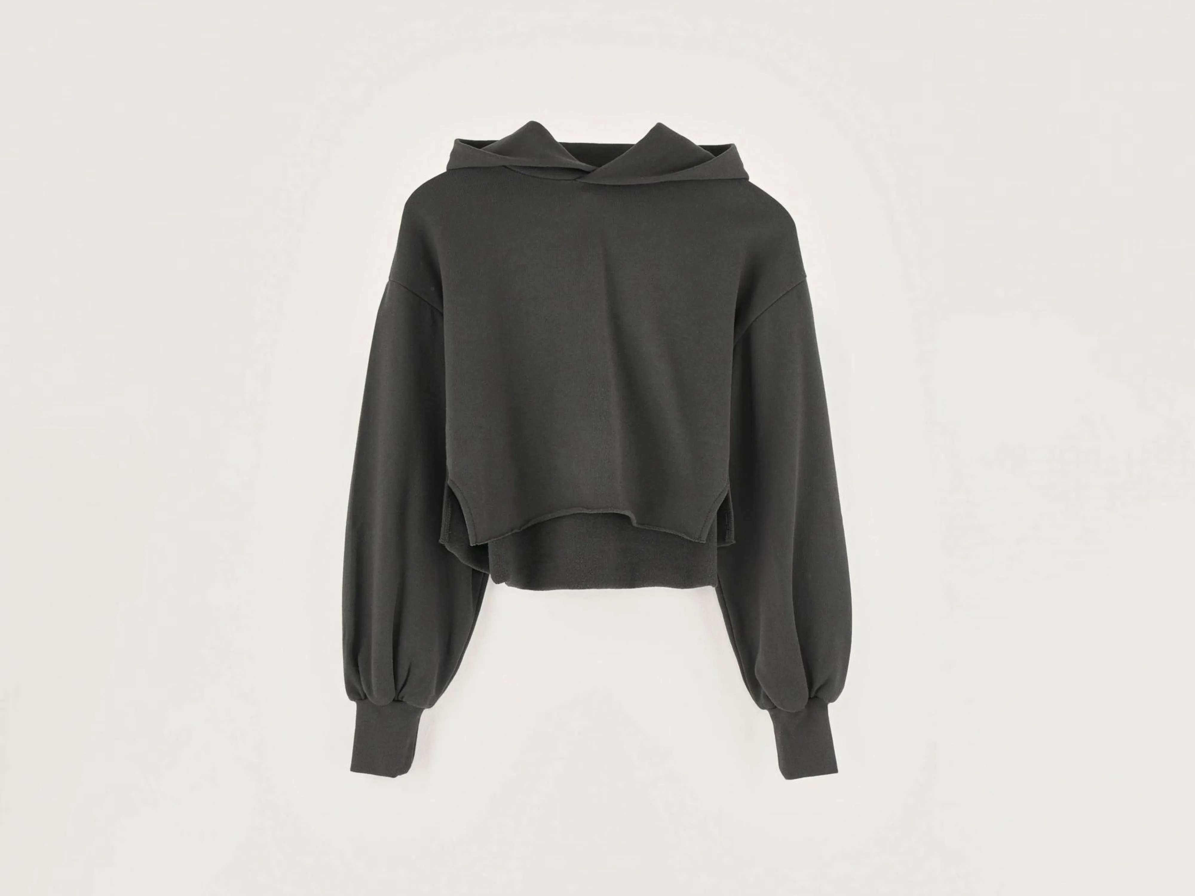 Sale Bellerose Felico Cropped Hoodie Black sand
