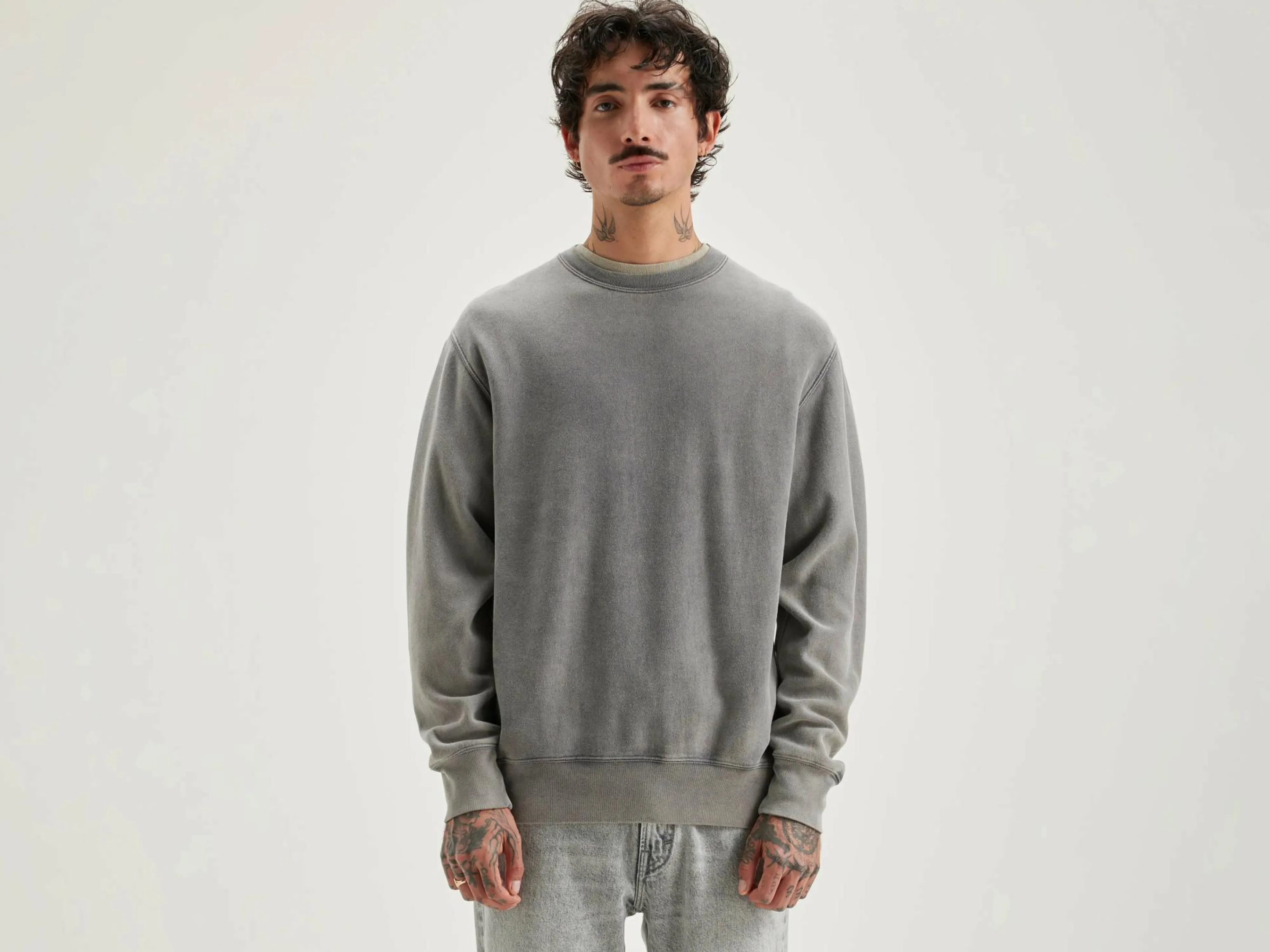 Fashion Bellerose Flake Ronde Hals Sweatshirt Deep grey