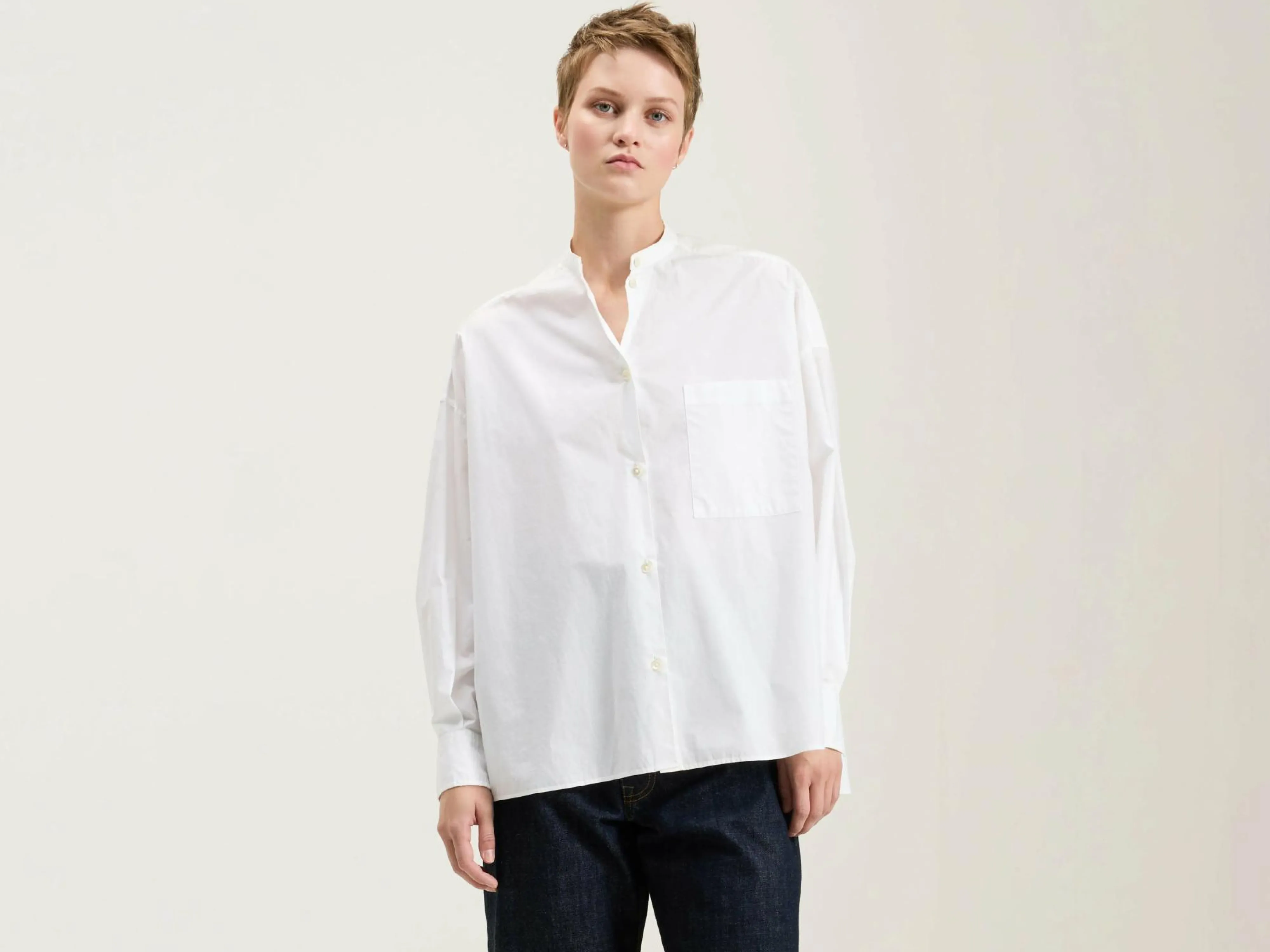 Cheap Bellerose Gorky Popeline Hemd White