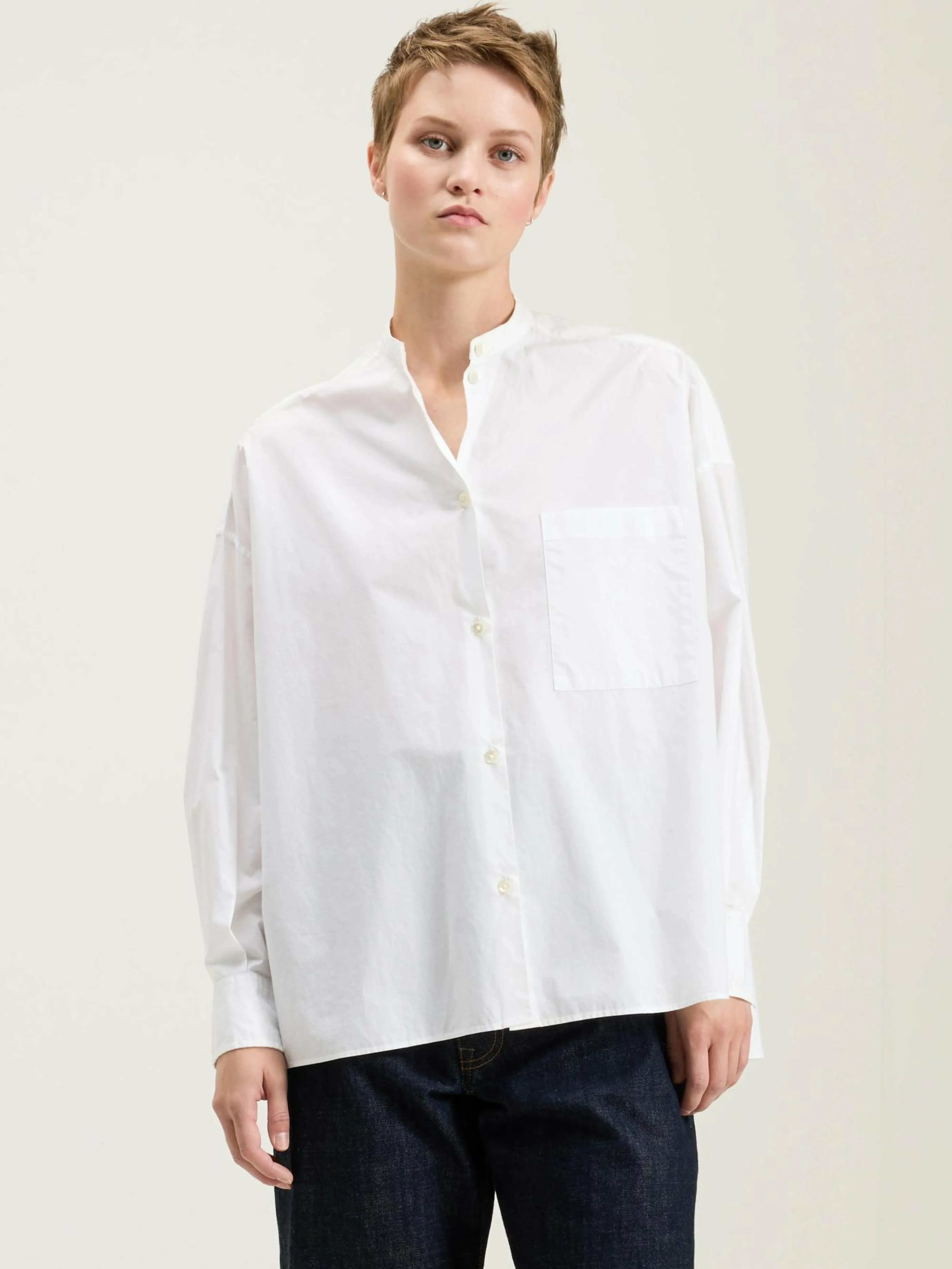 Cheap Bellerose Gorky Popeline Hemd White