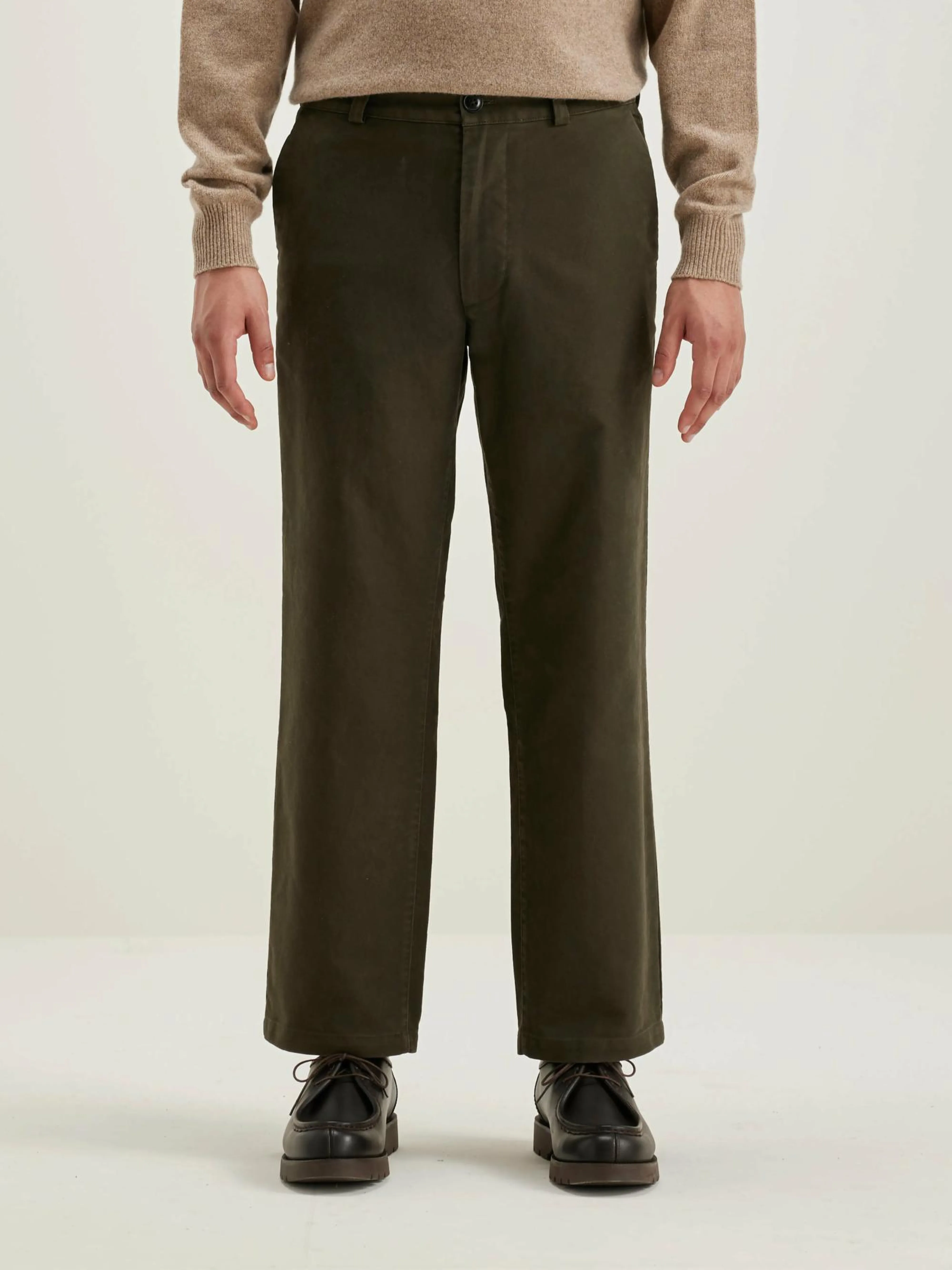 Flash Sale Bellerose Jaggot Rechte Broek Dark olive