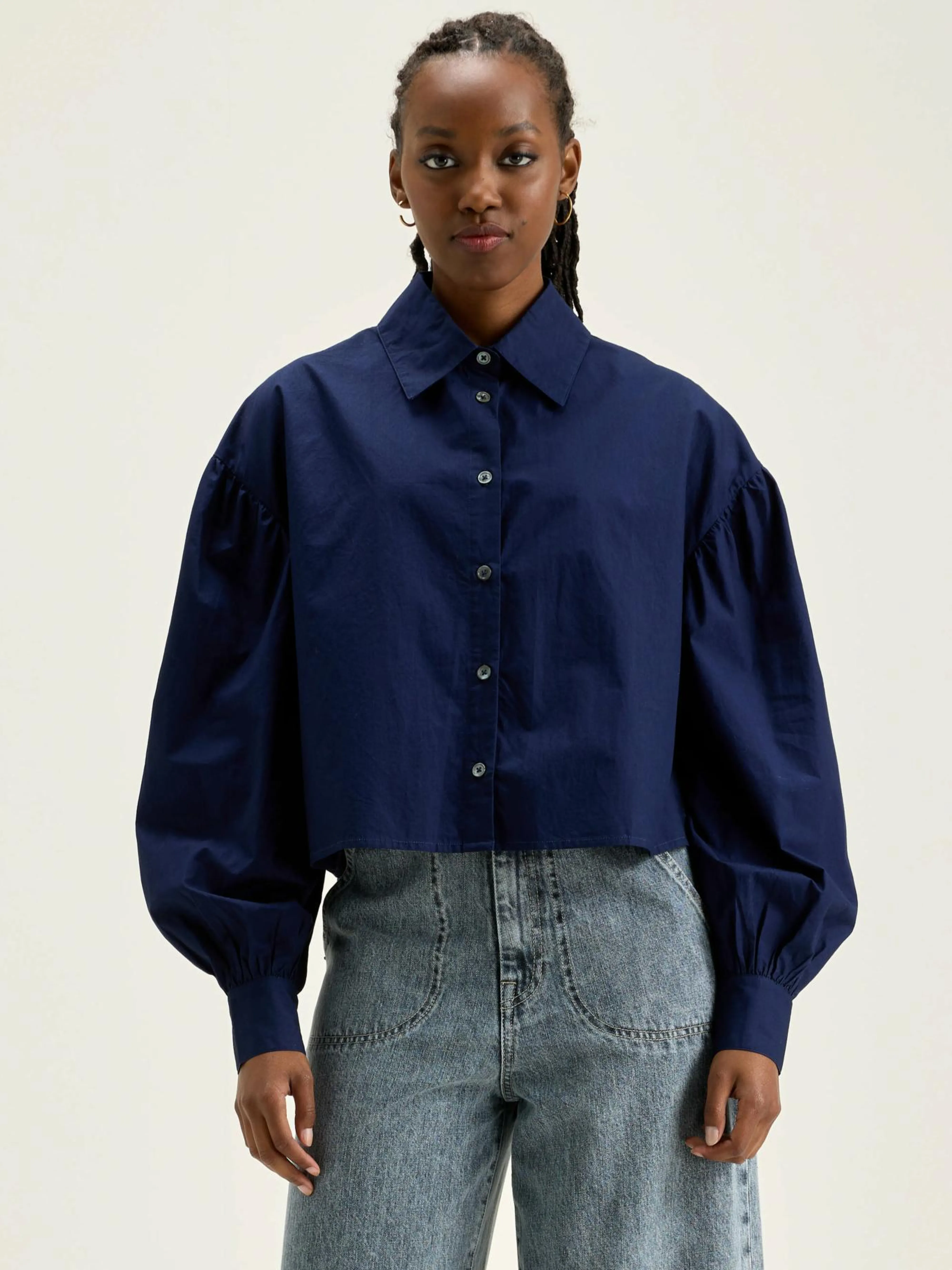 Discount Bellerose Kinga Popeline Hemd Naval