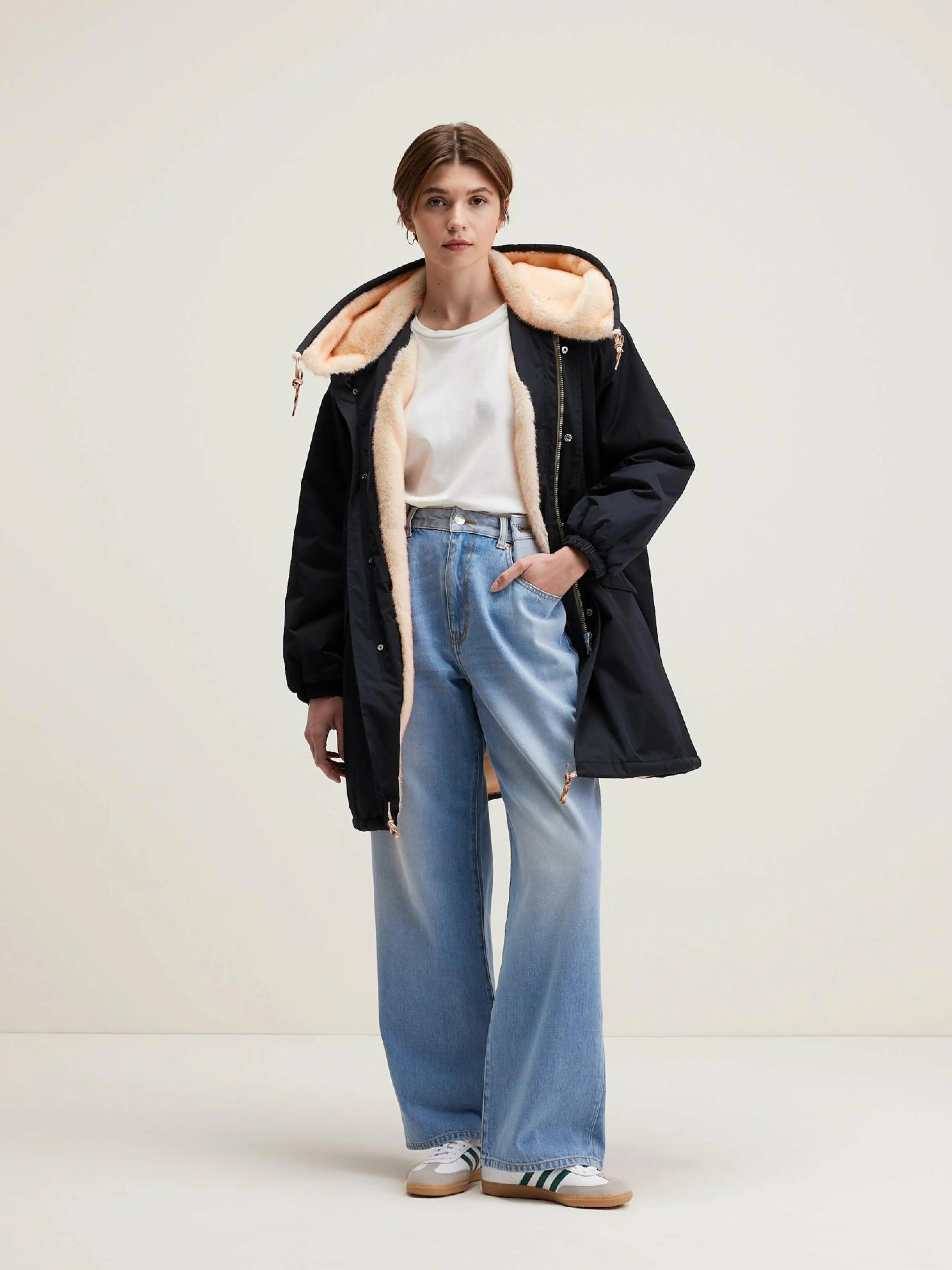 Store Bellerose Laos Parka Met Capuchon Off black