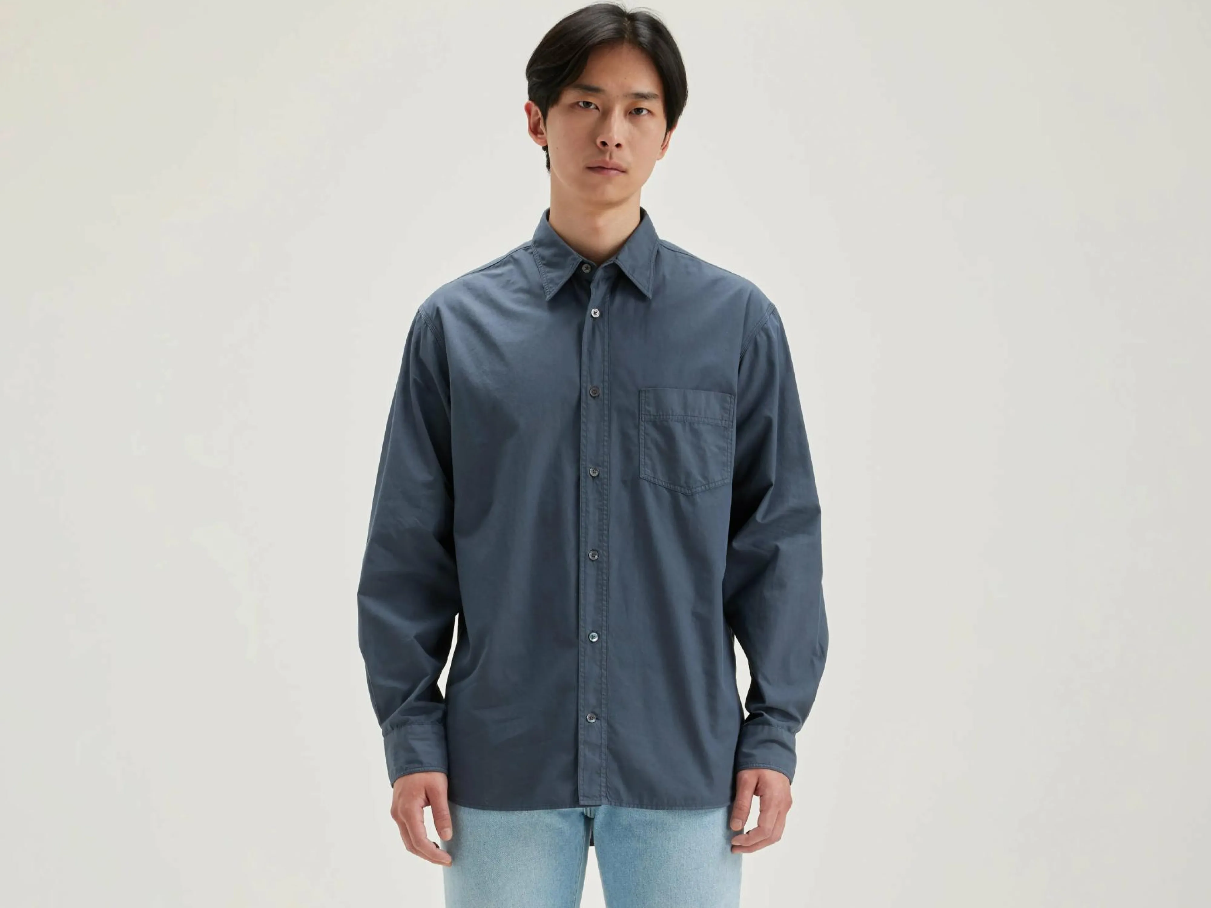 Store Bellerose Lighty Relaxed Hemd Blue nights