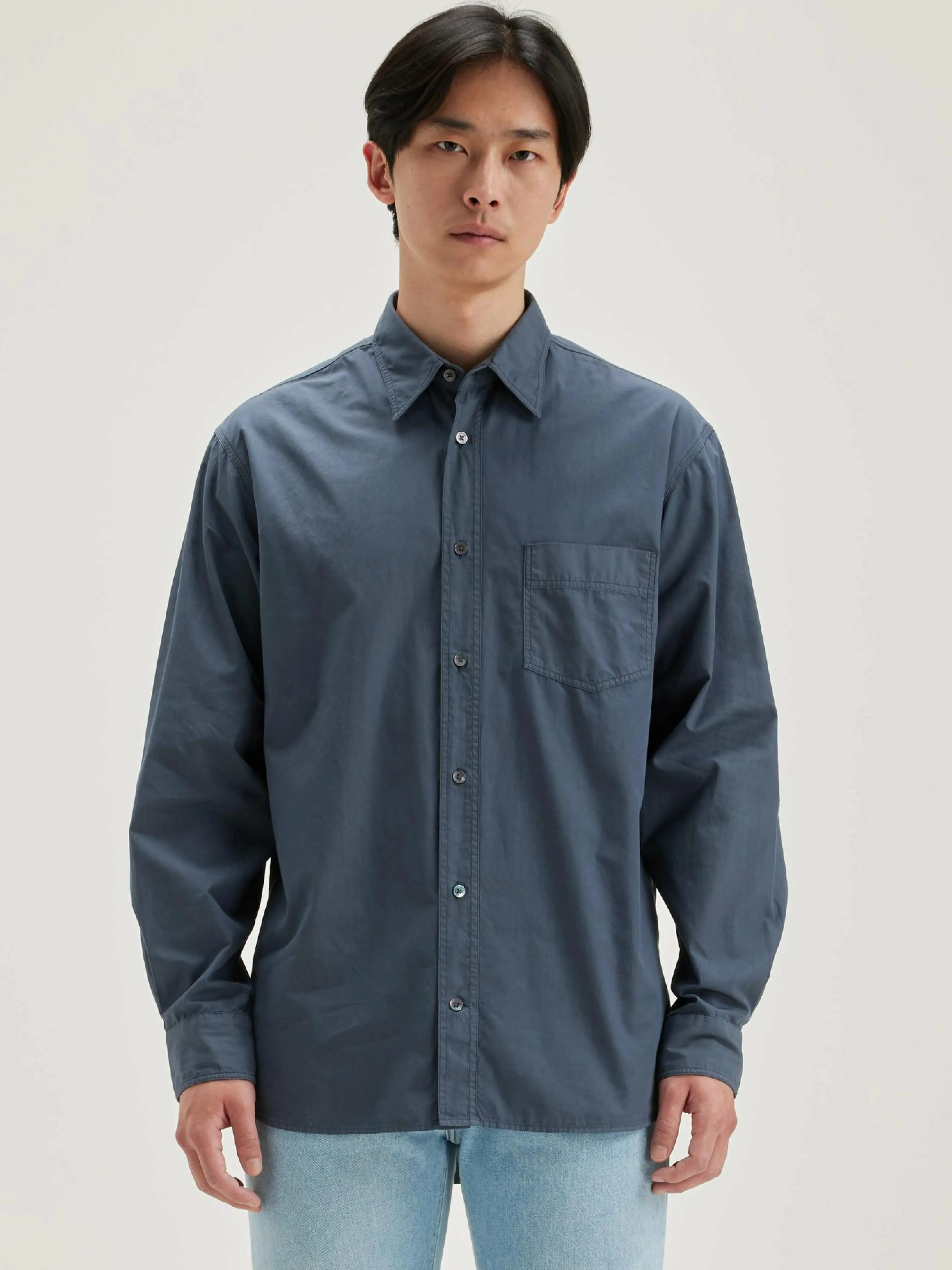 Store Bellerose Lighty Relaxed Hemd Blue nights