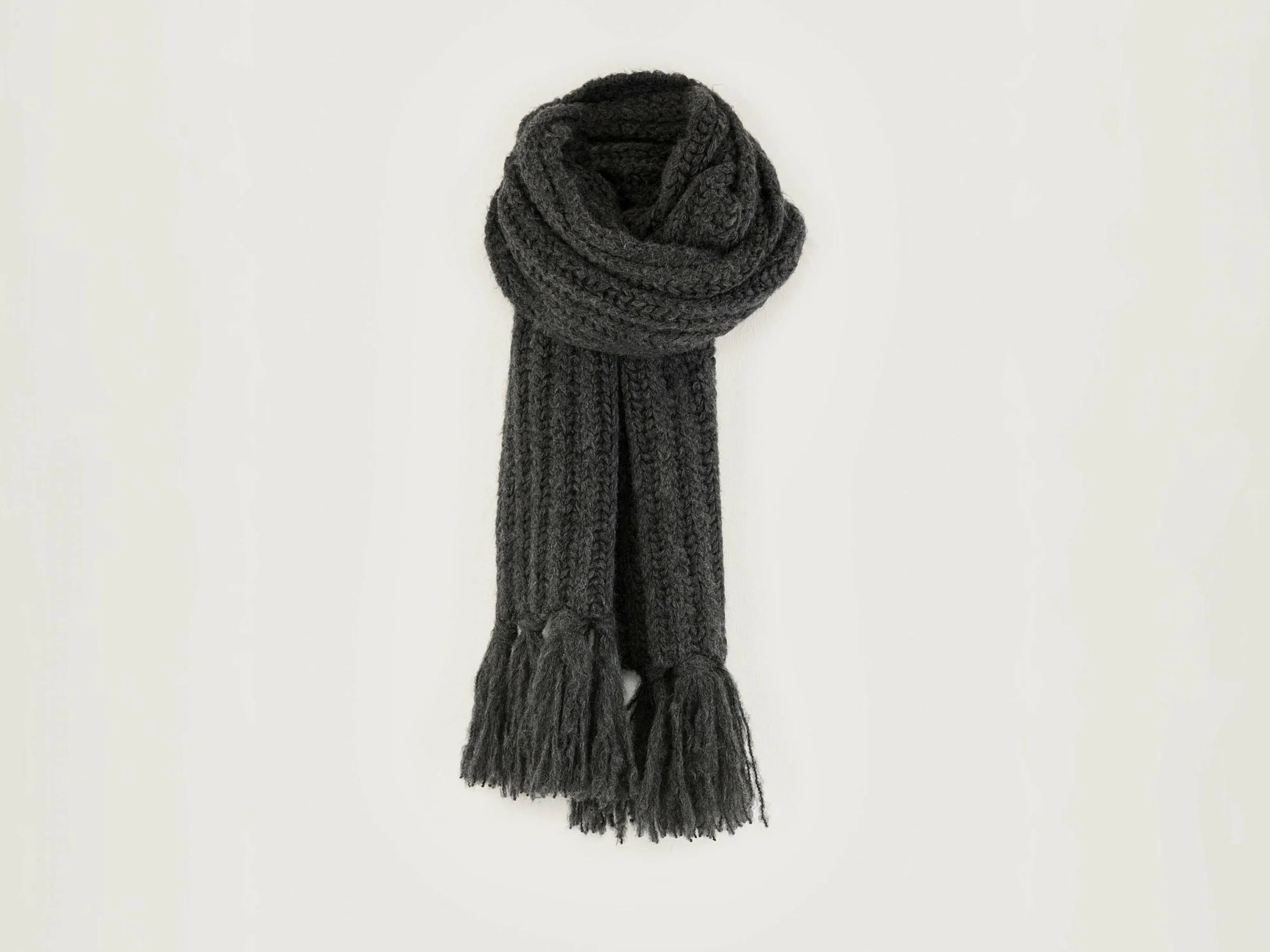 Shop Bellerose Lioko Geribbelde Sjaal Mid grey