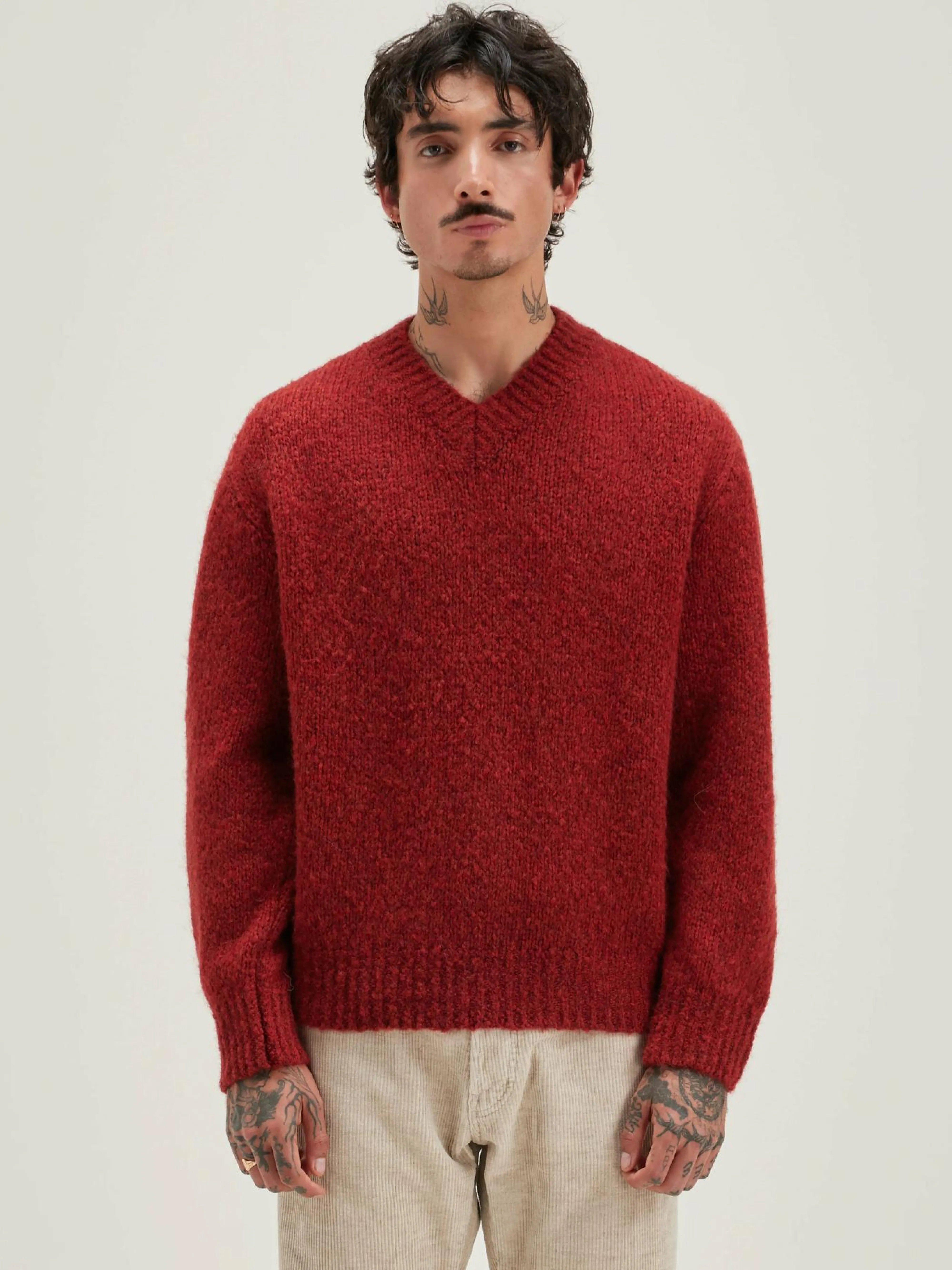 Best Sale Bellerose Liora V-hals Trui Mahogany