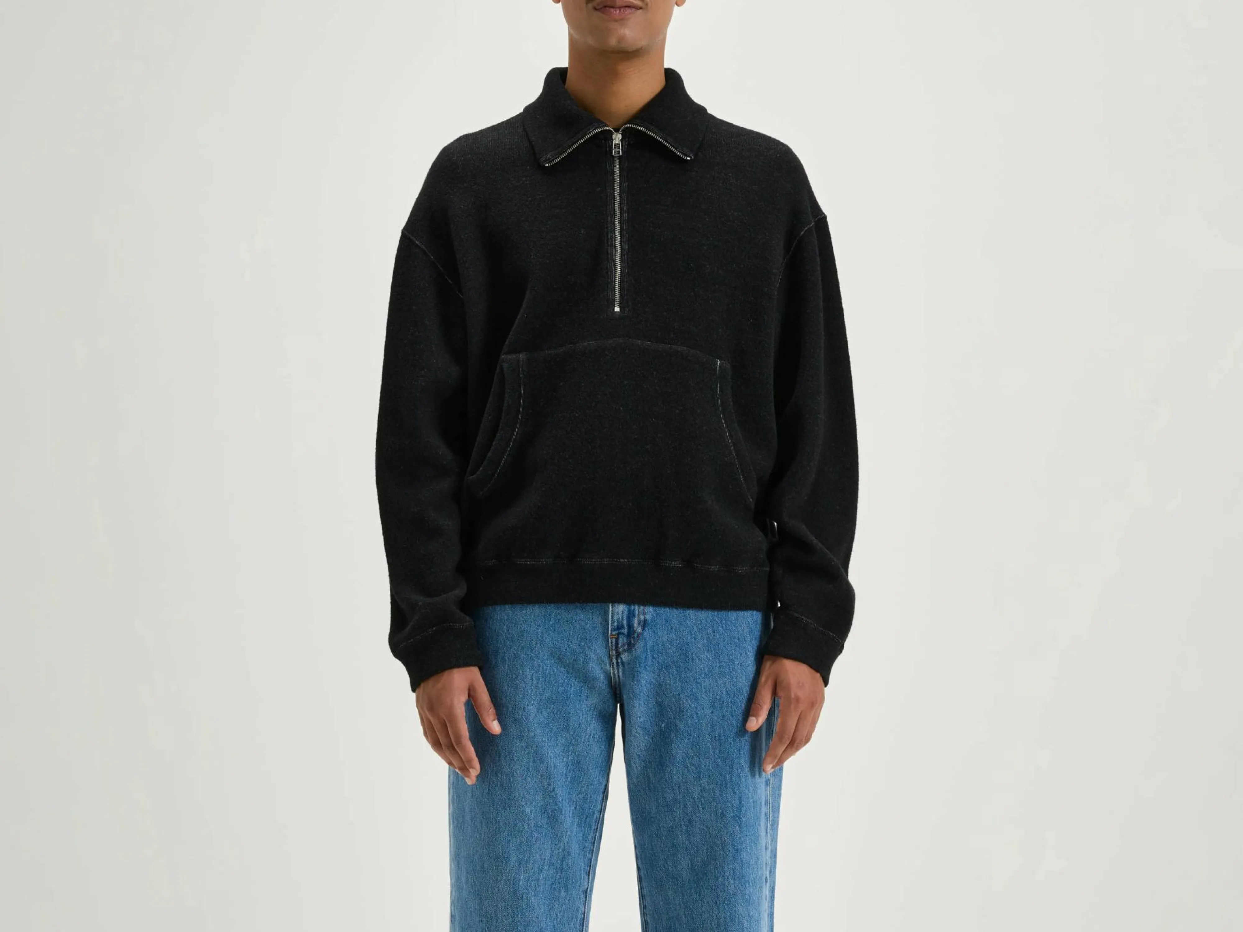 Best Sale Bellerose Mabro Sweatshirt Met Rits Black