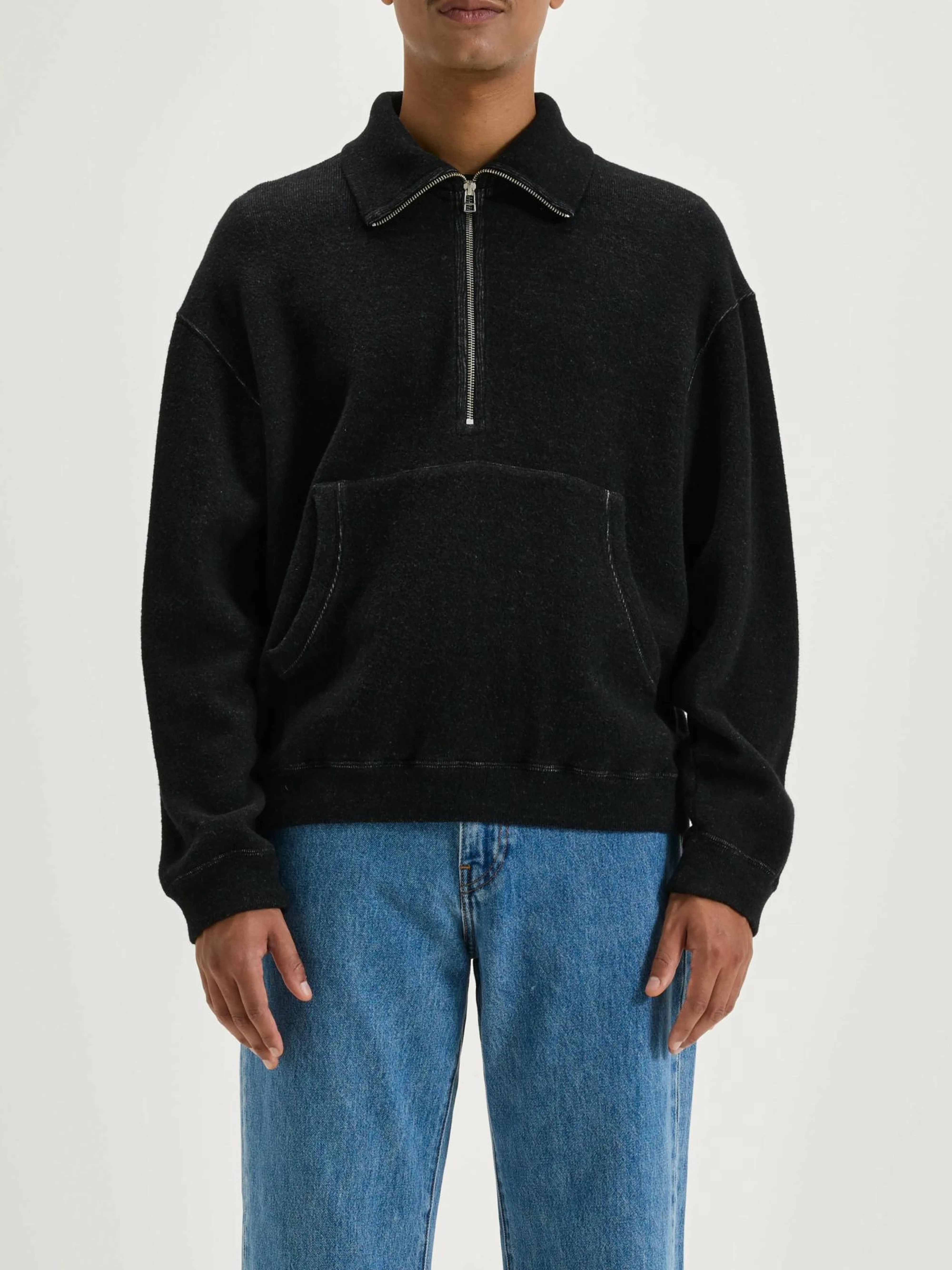 Best Sale Bellerose Mabro Sweatshirt Met Rits Black