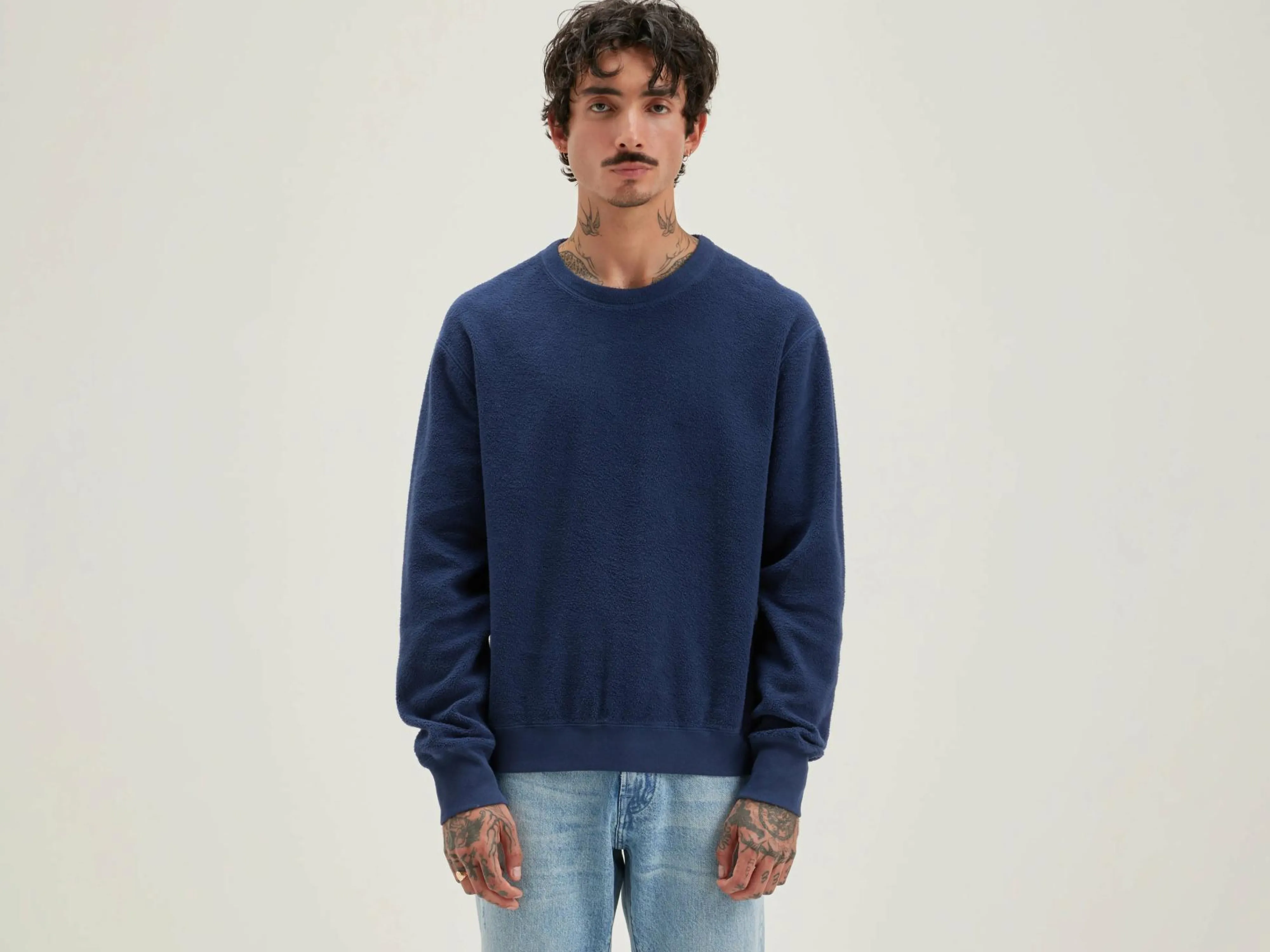 Fashion Bellerose Matt Ronde Hals Sweatshirt Ink