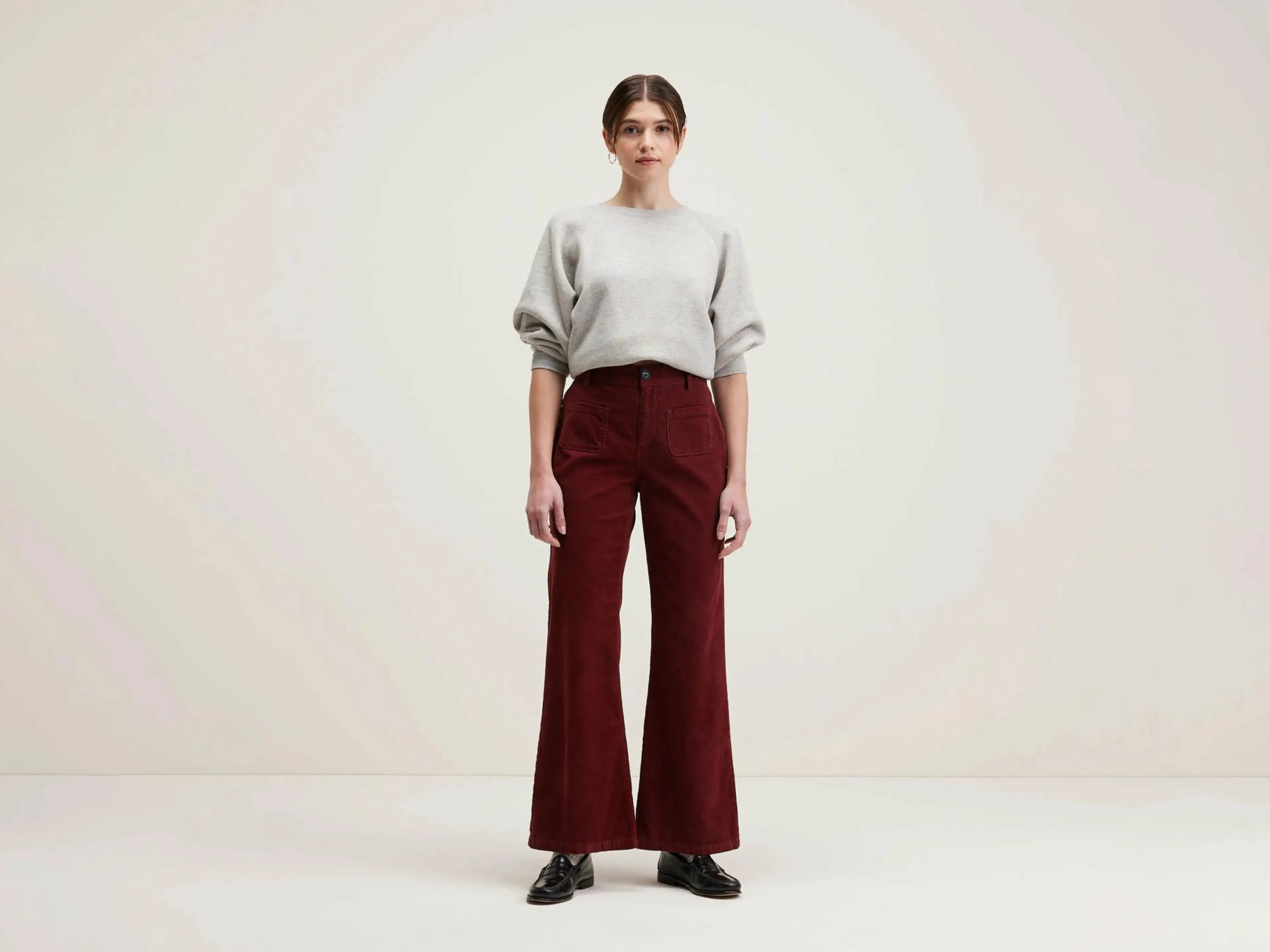 Cheap Bellerose Park Flared Broek Grenat