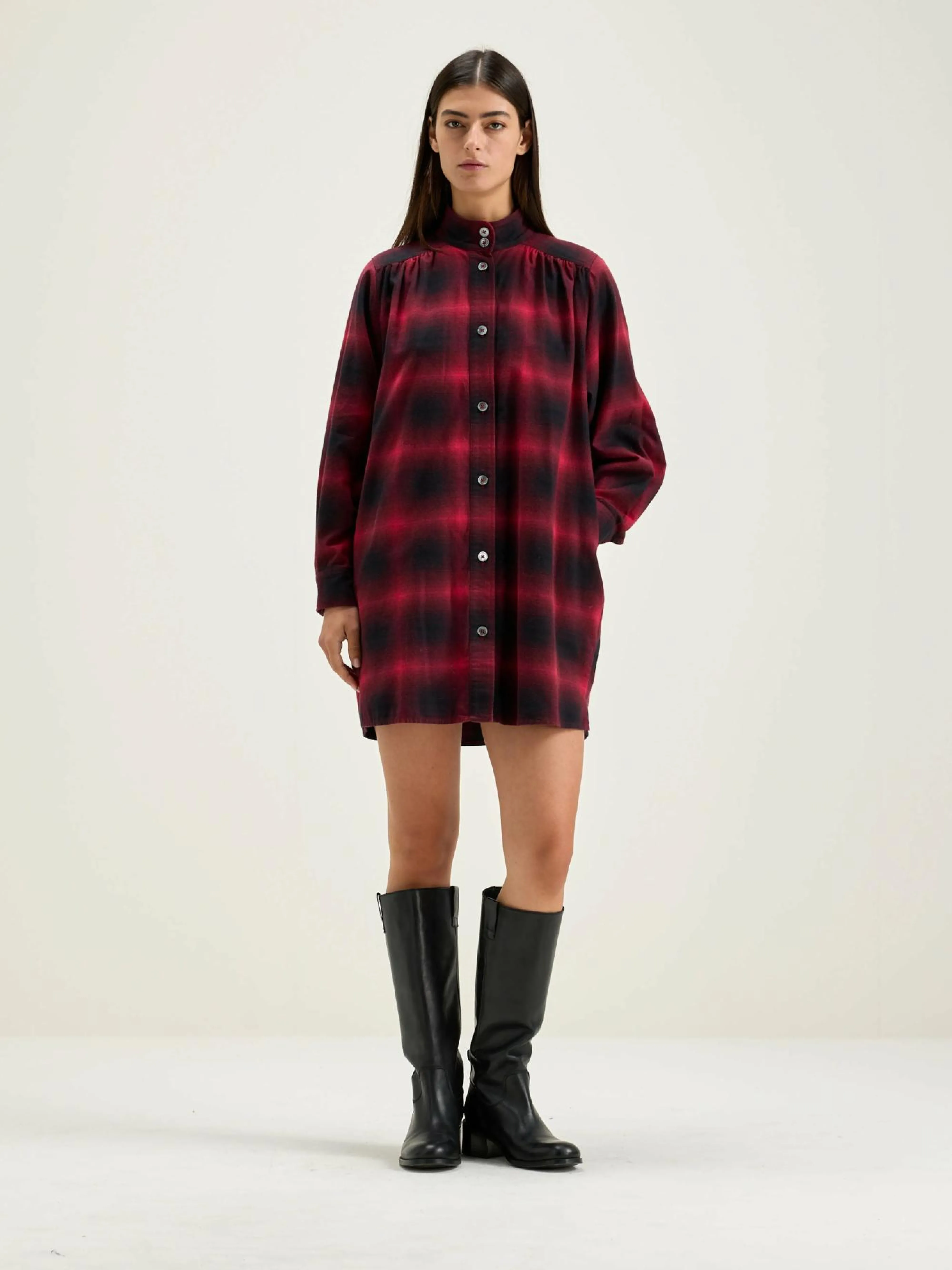 Hot Bellerose Pelly Mini Jurk Deep well / Red dahlia