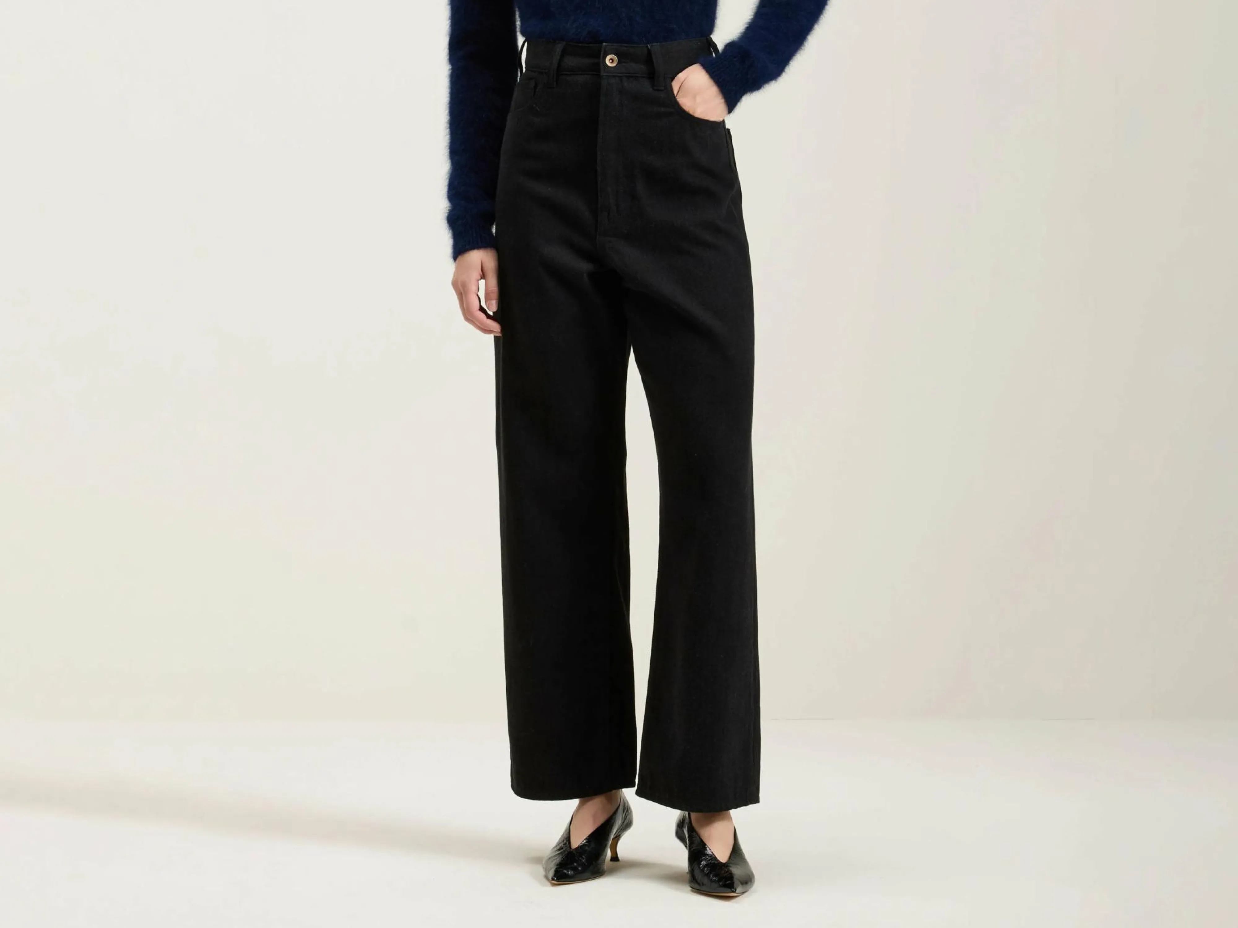 Best Bellerose Poker Wijde Jeans Off black