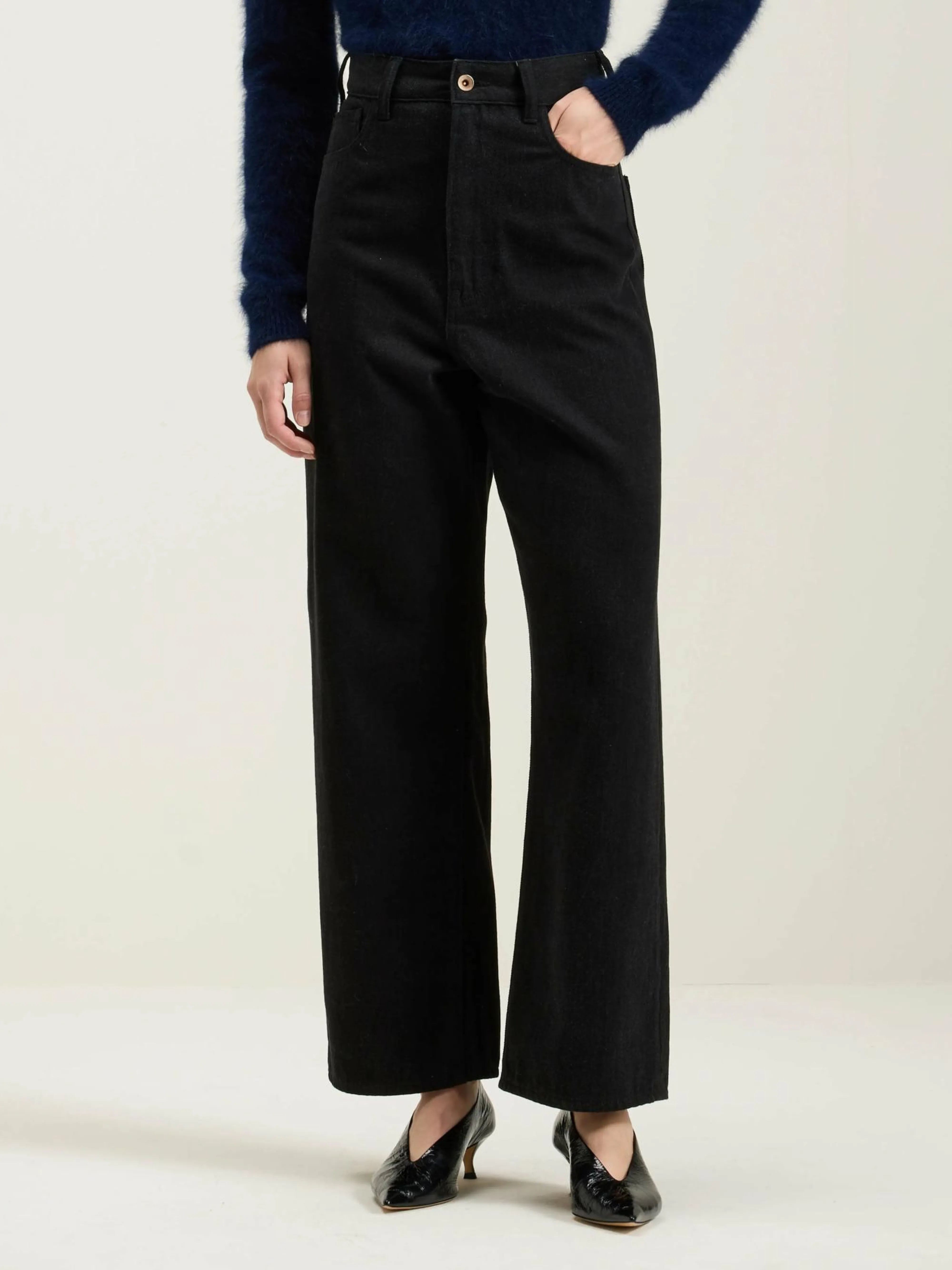 Best Bellerose Poker Wijde Jeans Off black
