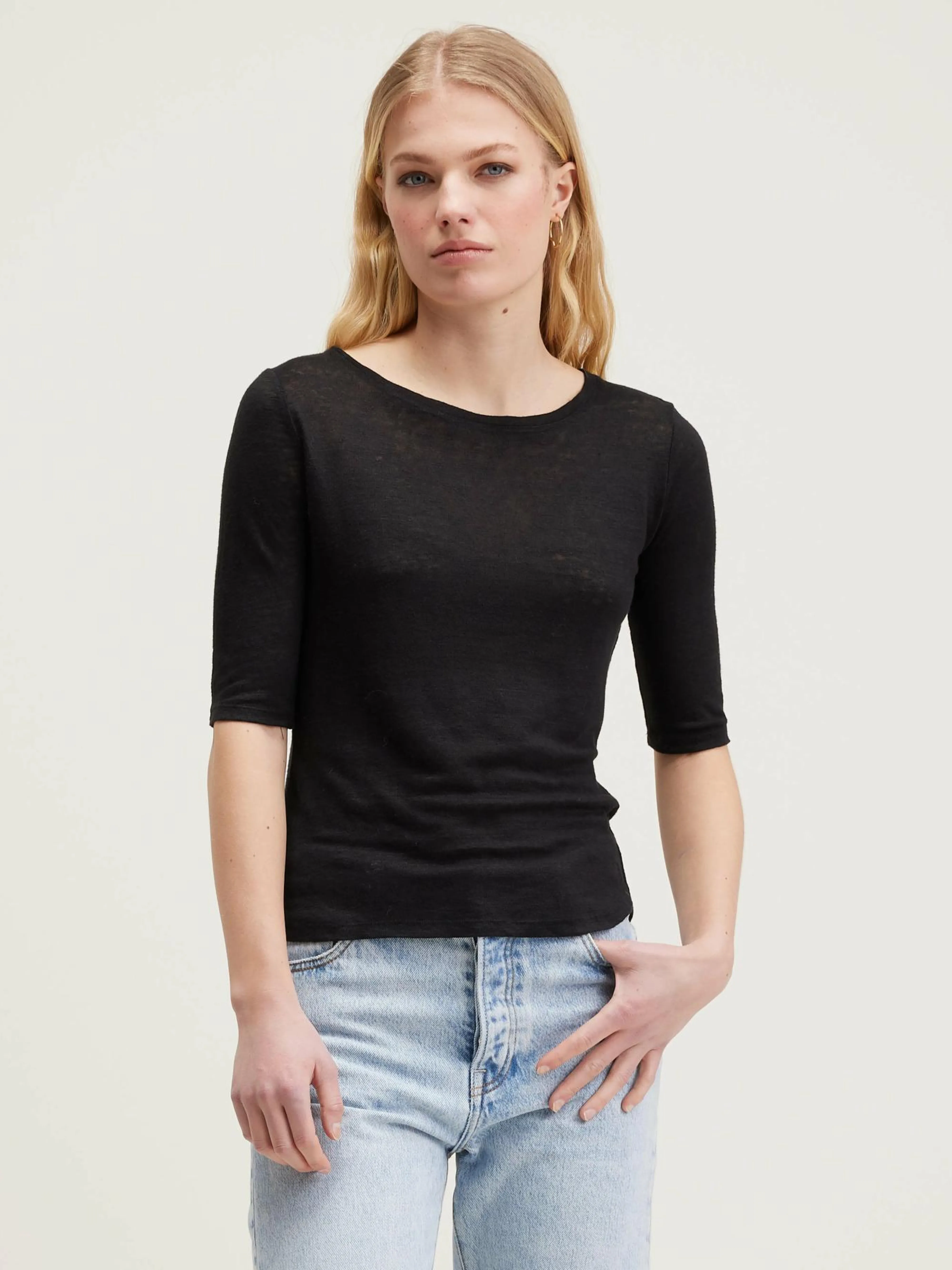 Fashion Bellerose Seas Slim T-shirt Off black