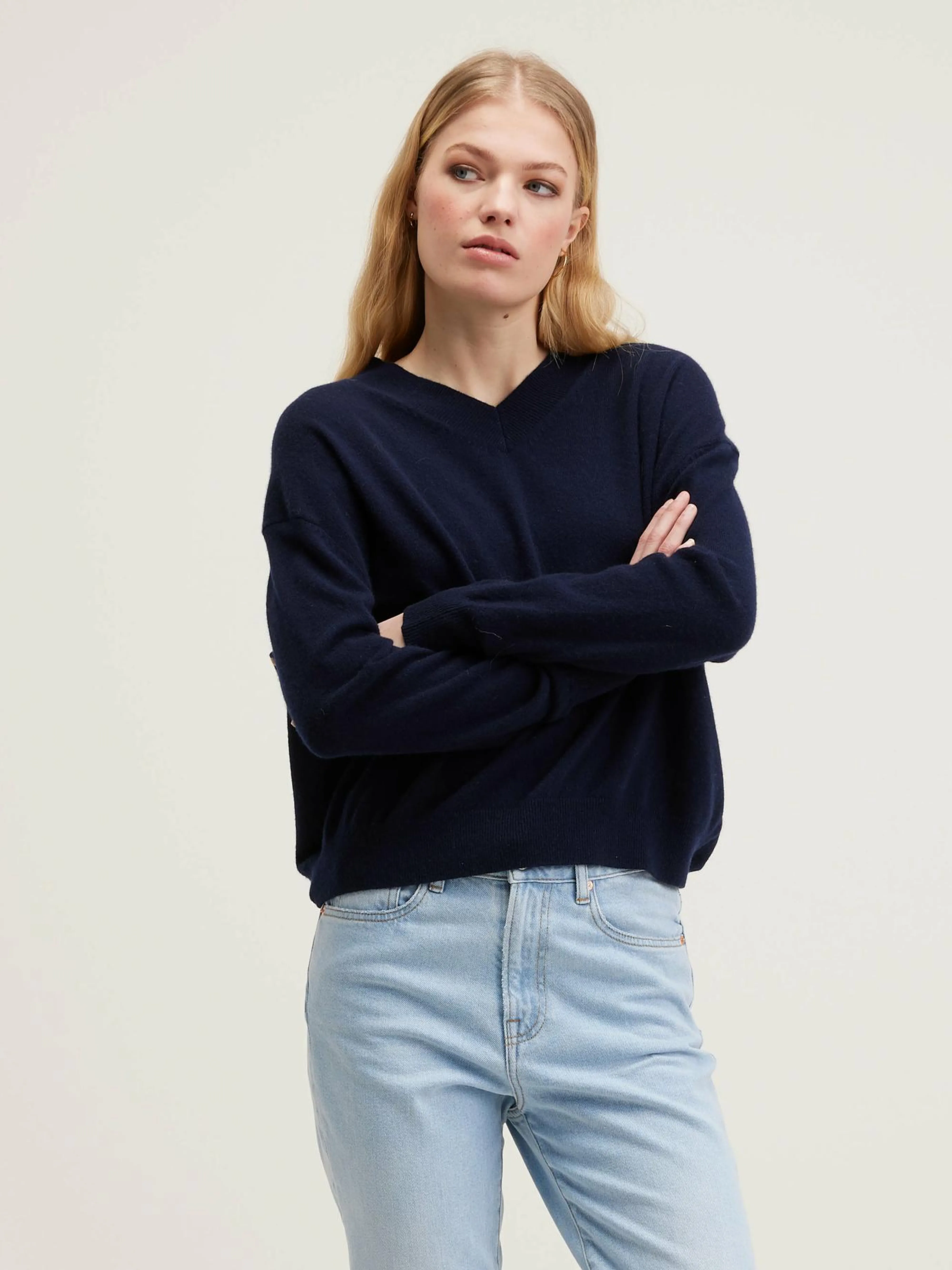 Fashion Bellerose Slax Kasjmier Trui Navy
