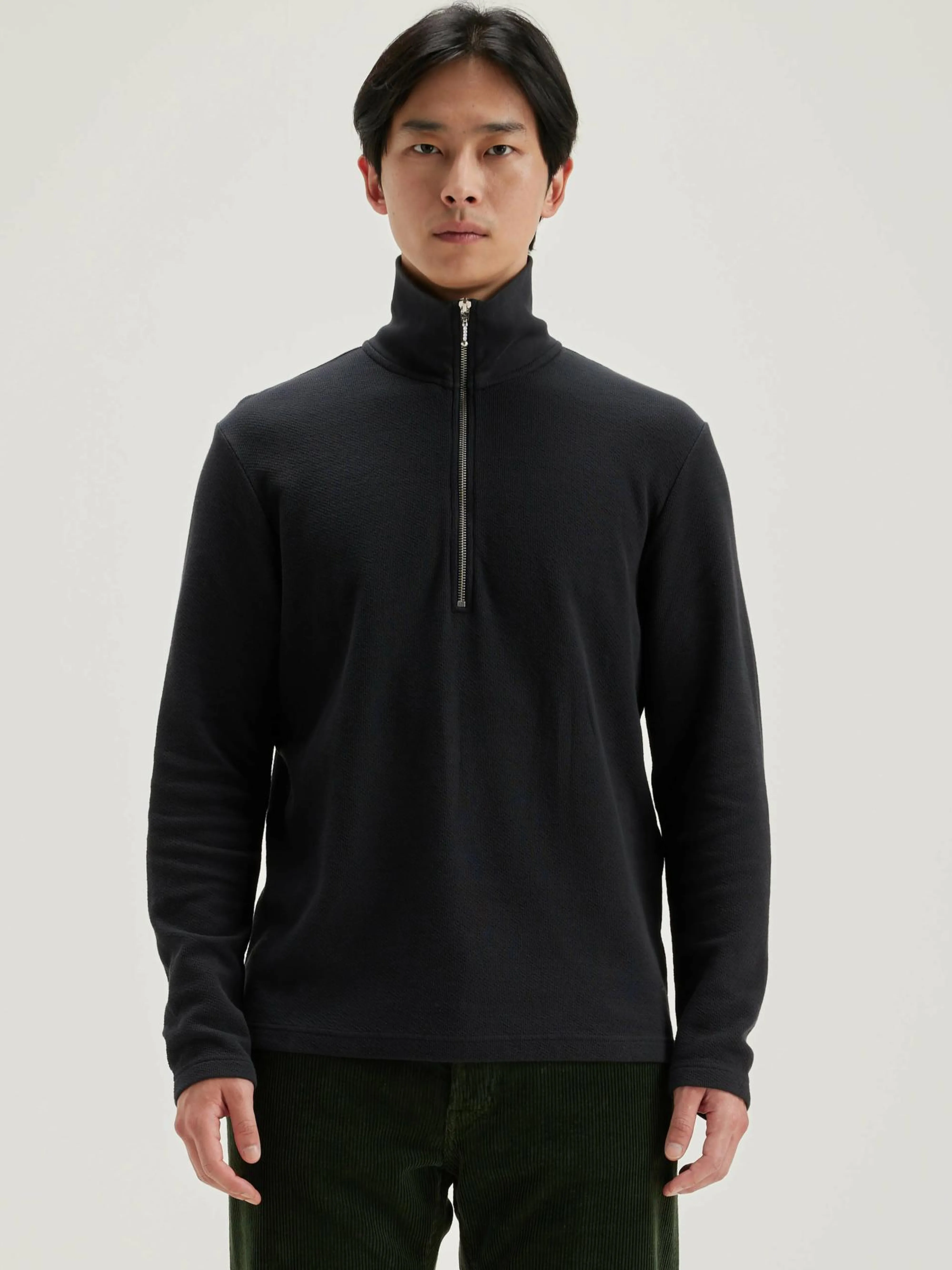 Shop Bellerose Spence T-shirt Met Rits Navy