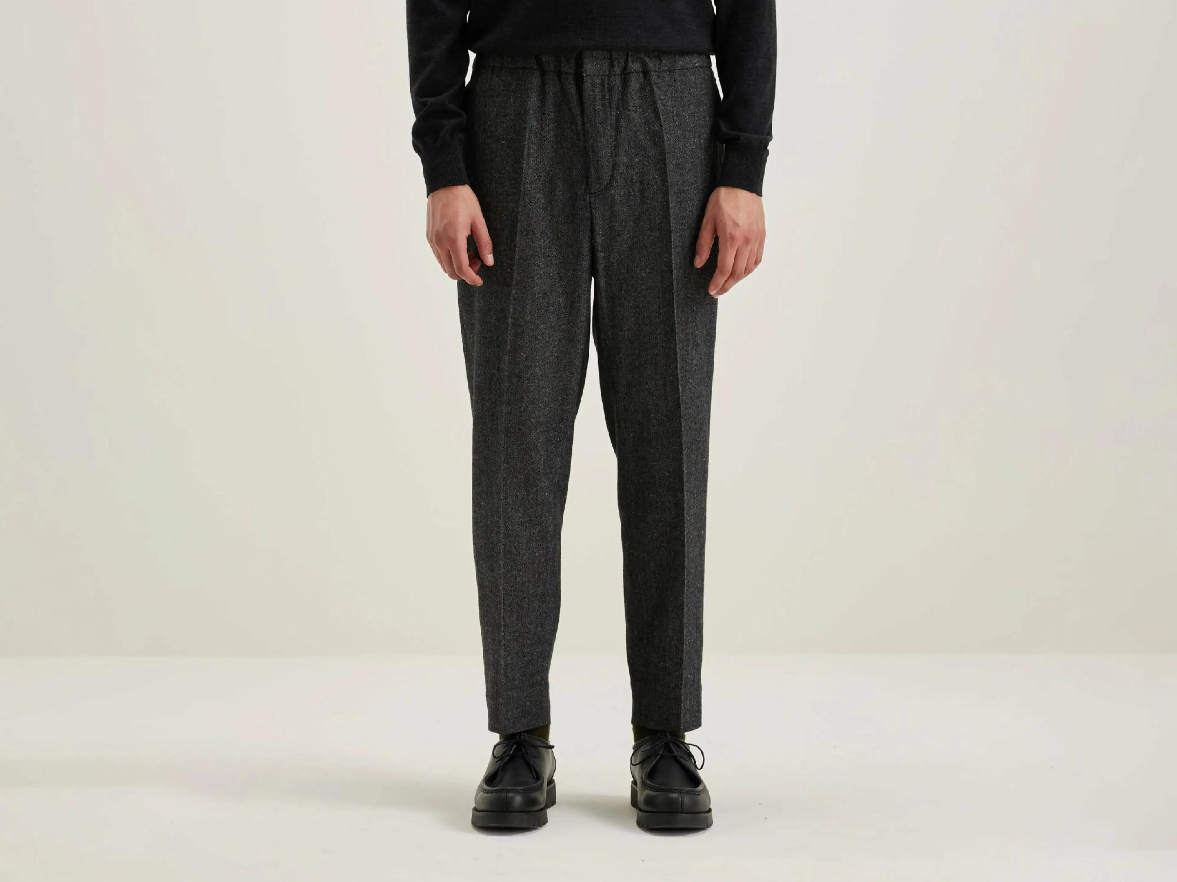 Shop Bellerose Stanford Tapered Broek Acier