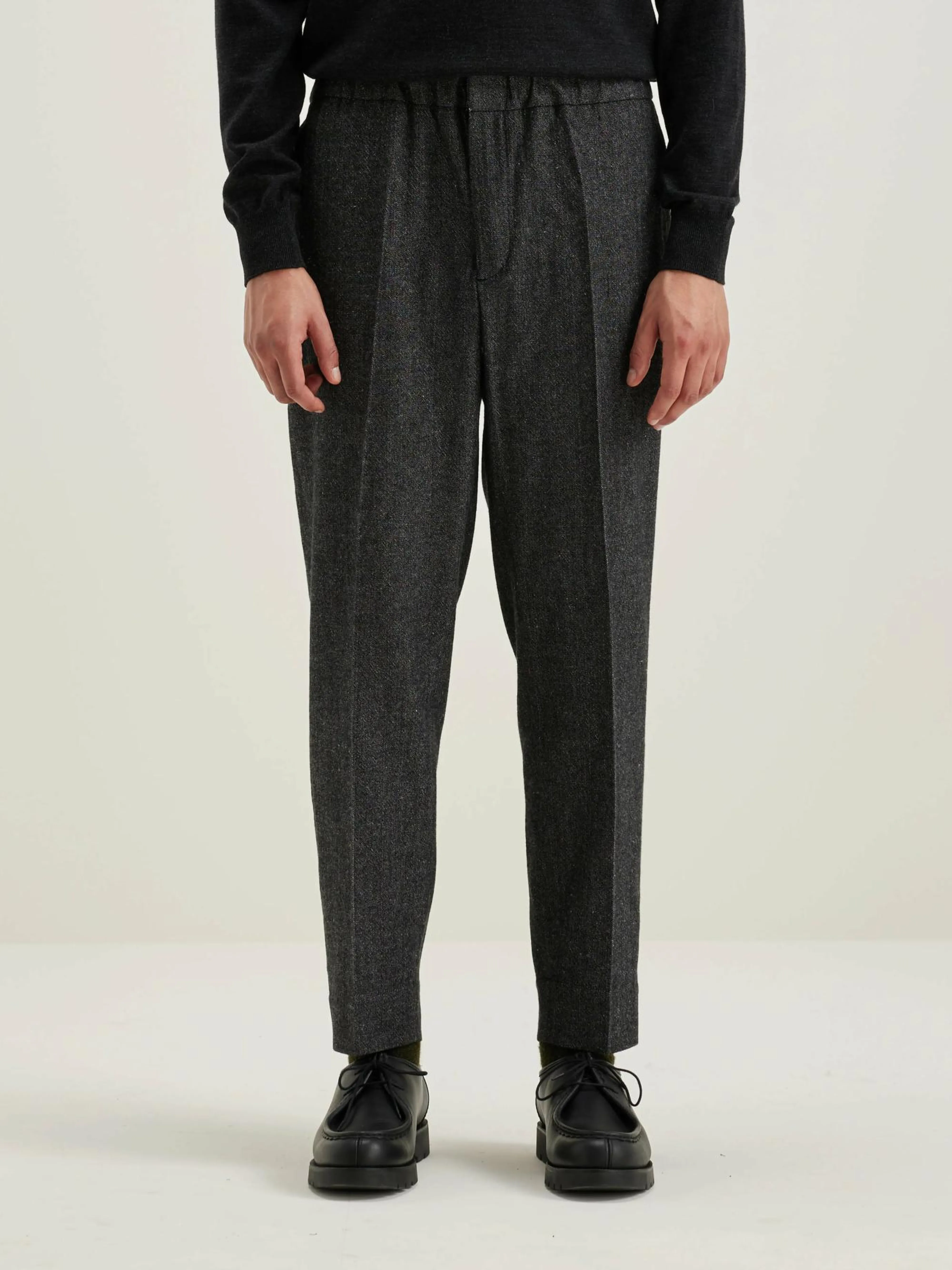 Shop Bellerose Stanford Tapered Broek Acier