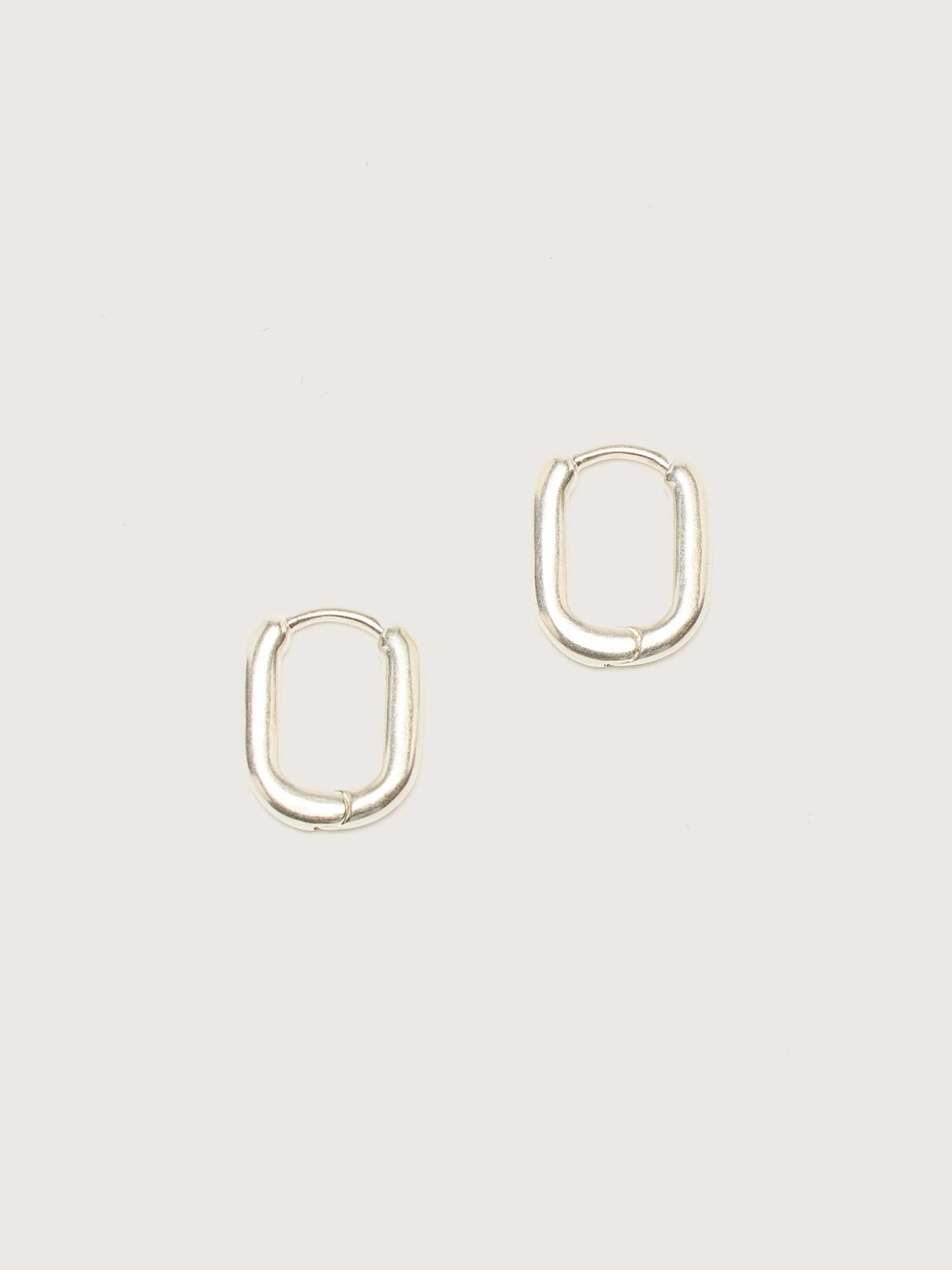 Store Ten jewellery TEN Oblong Silver Oorbellen