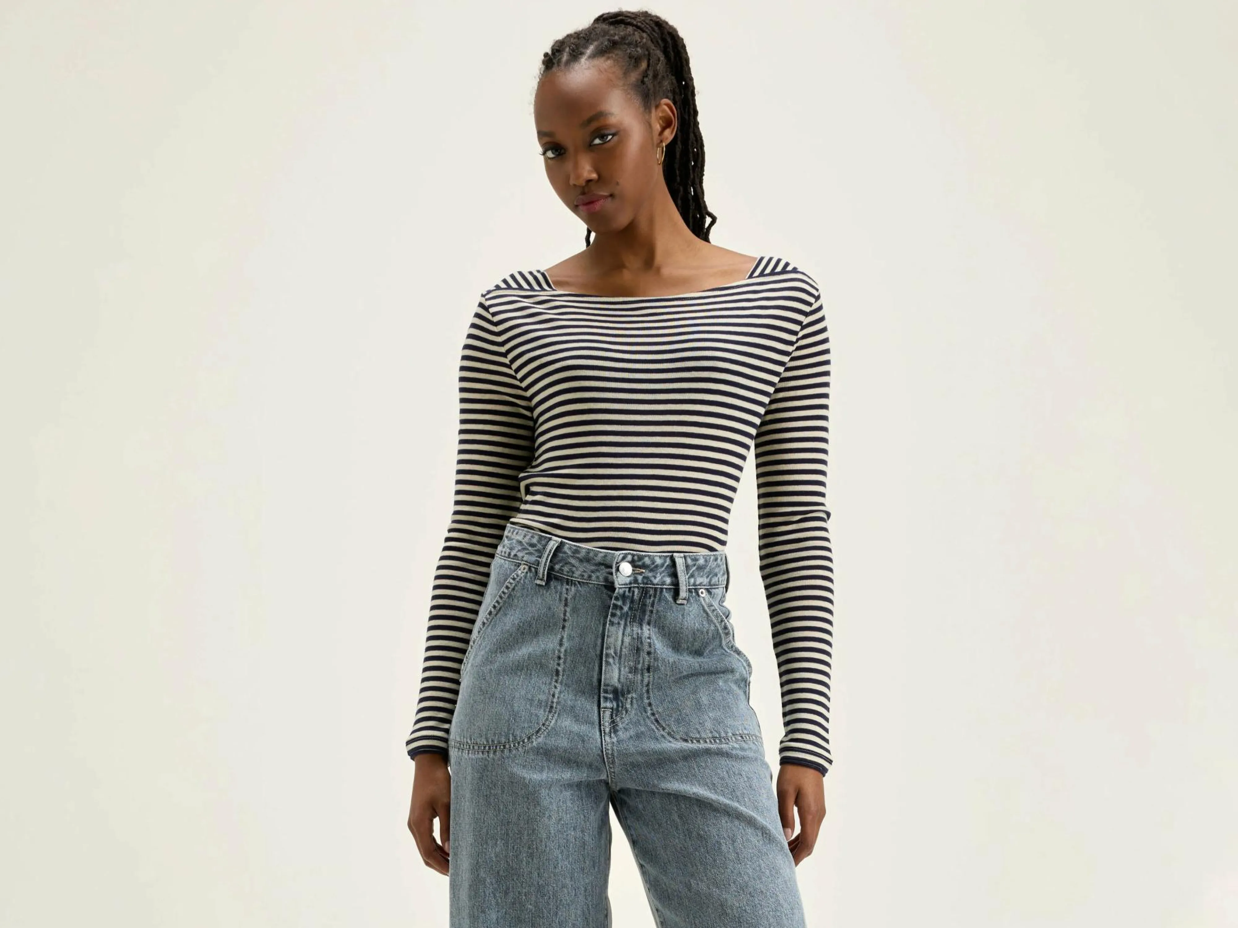 Clearance Bellerose Veras Slim T-shirt Naval / Shell
