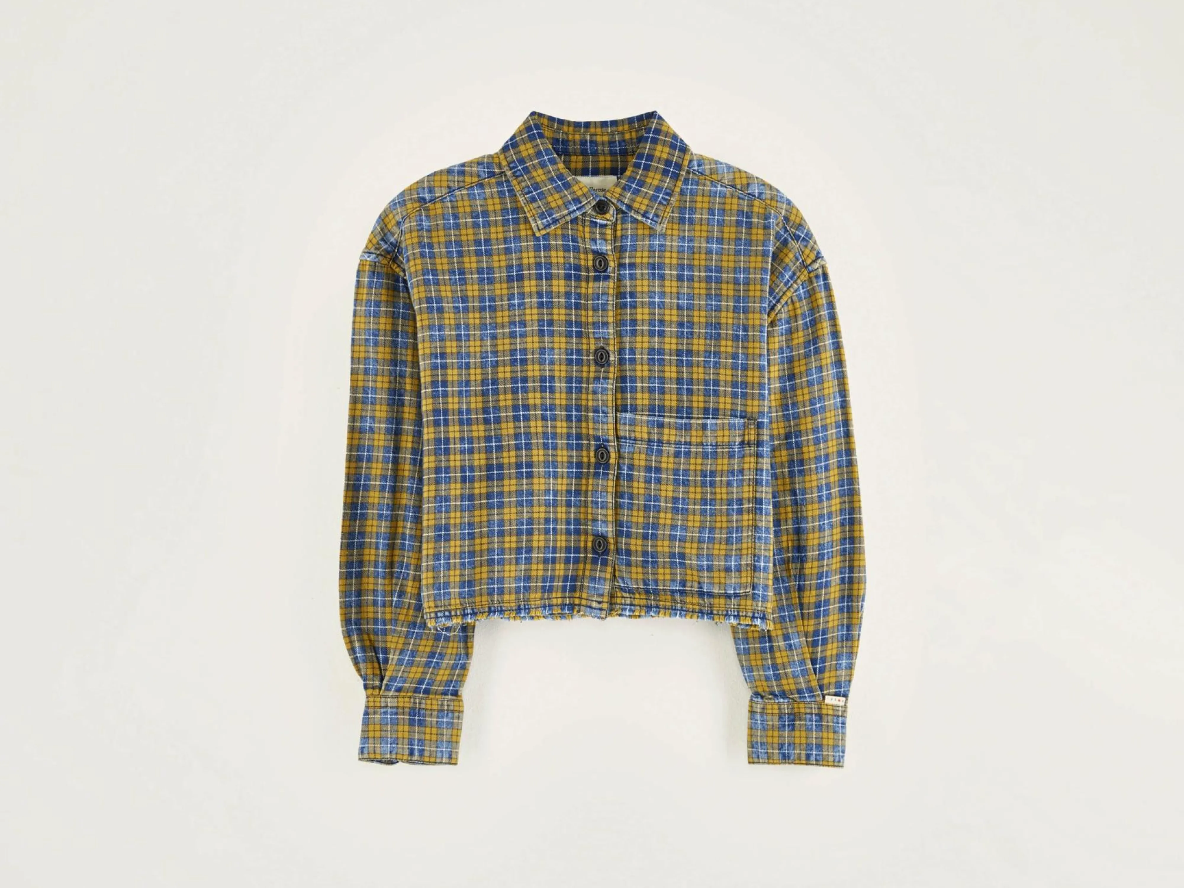 New Bellerose Wiggle Cropped Hemd Cornflakes / Myosotis