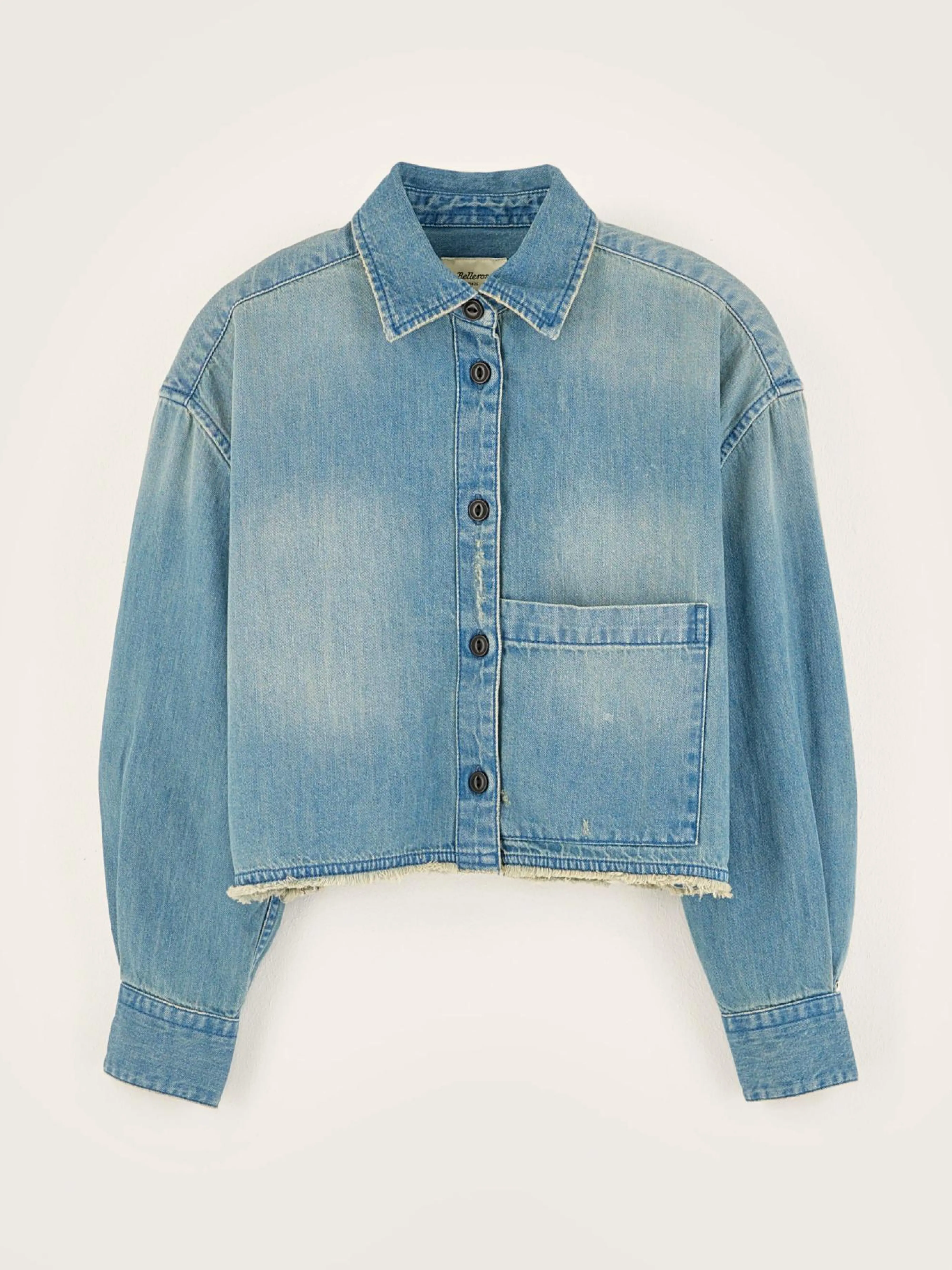 Store Bellerose Wiggle Cropped Hemd Light blue stone